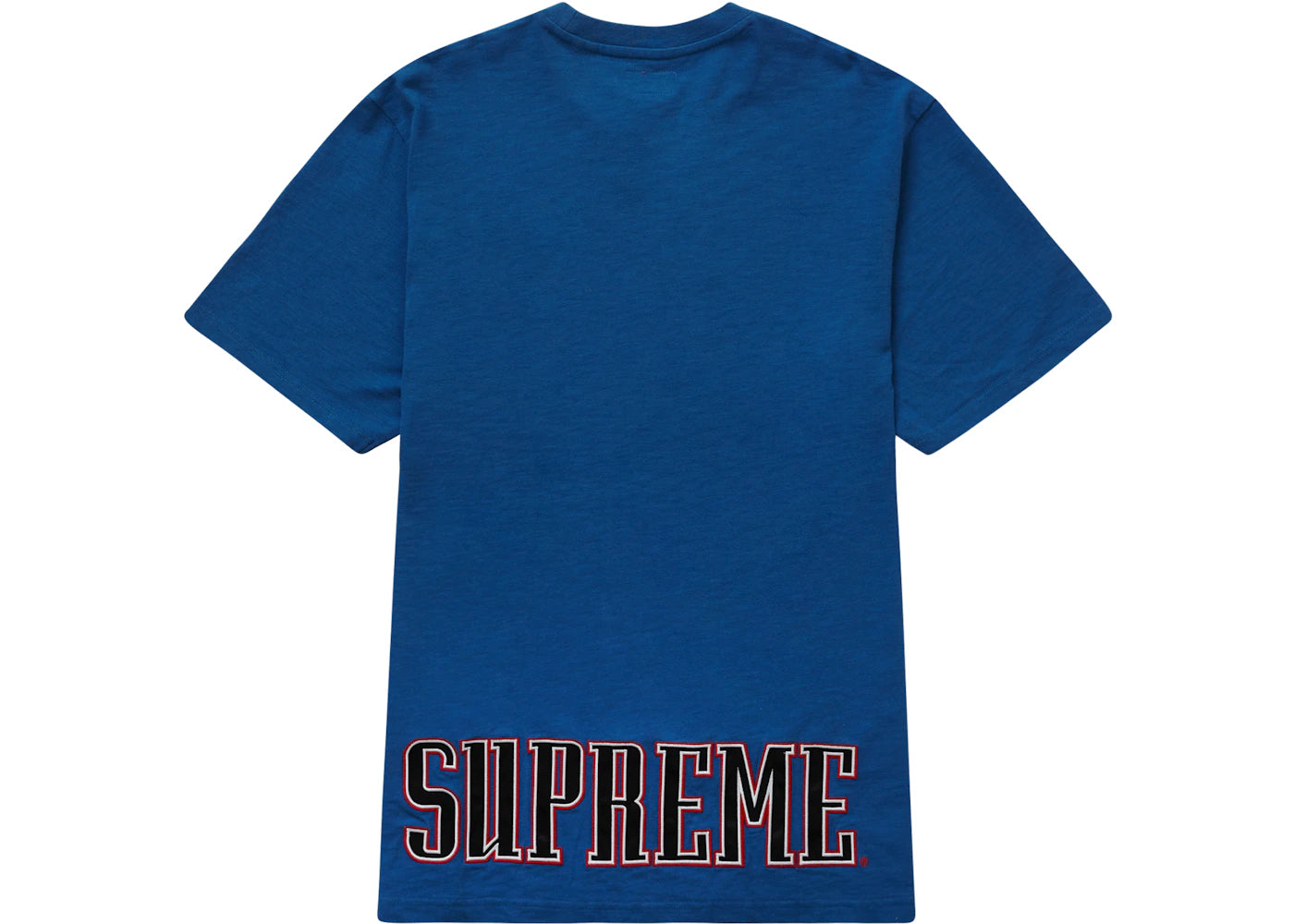 Supreme Contrast Appliqué S/S Top Light Blue