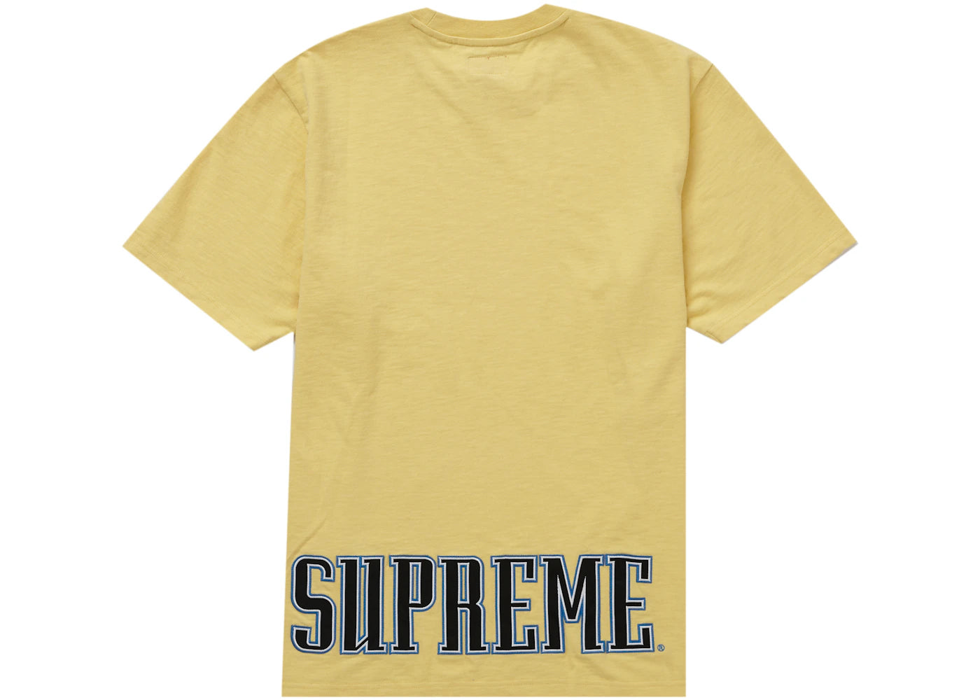 Supreme Contrast Appliqué S/S Top Pale Yellow