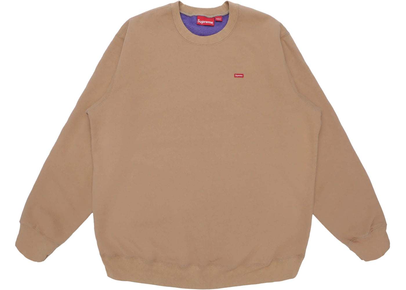 Supreme Contrast Crewneck Light Brown