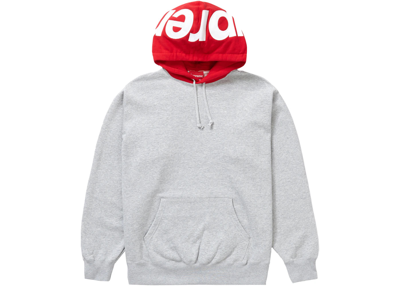 Supreme Contrast Hooded Sweatshirt Heather Grey