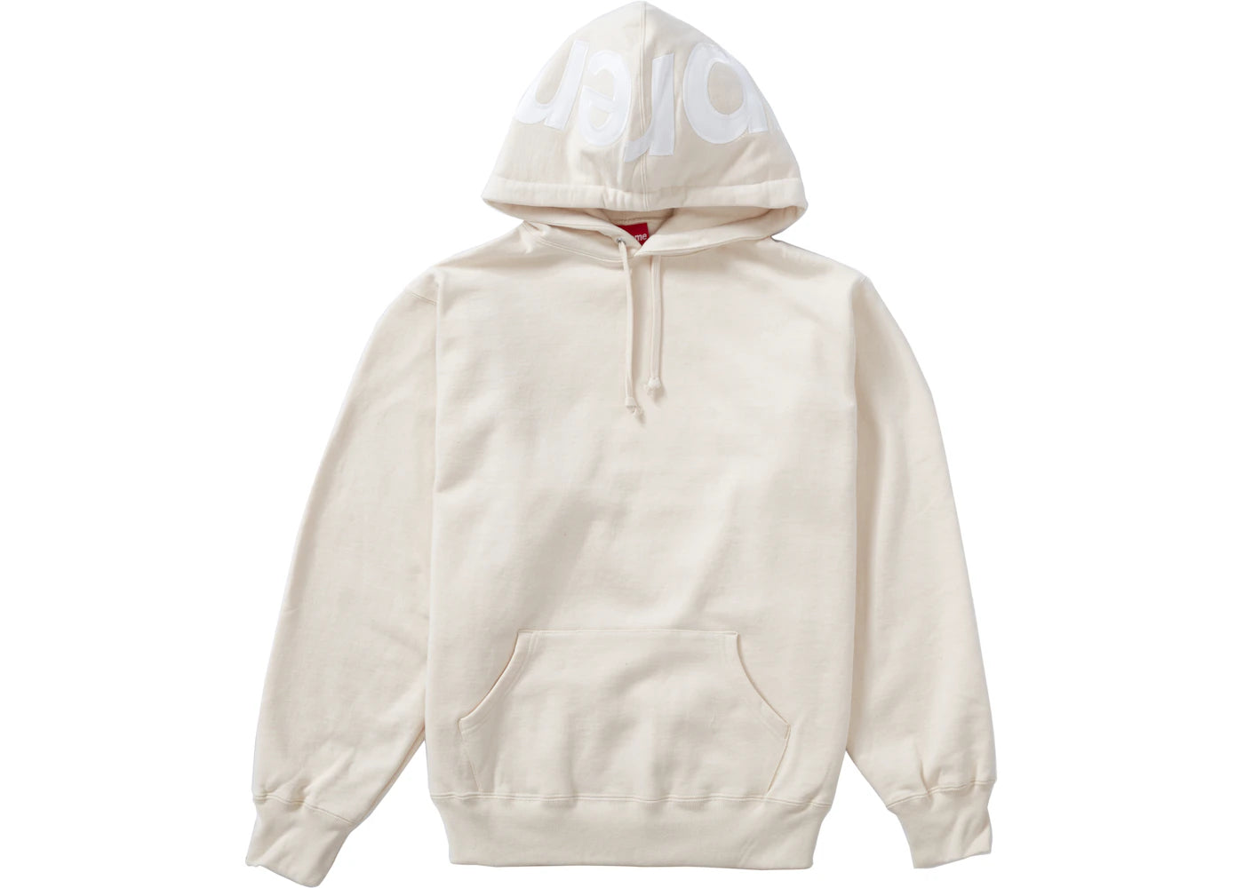 Supreme Contrast Hooded Sweatshirt Natural