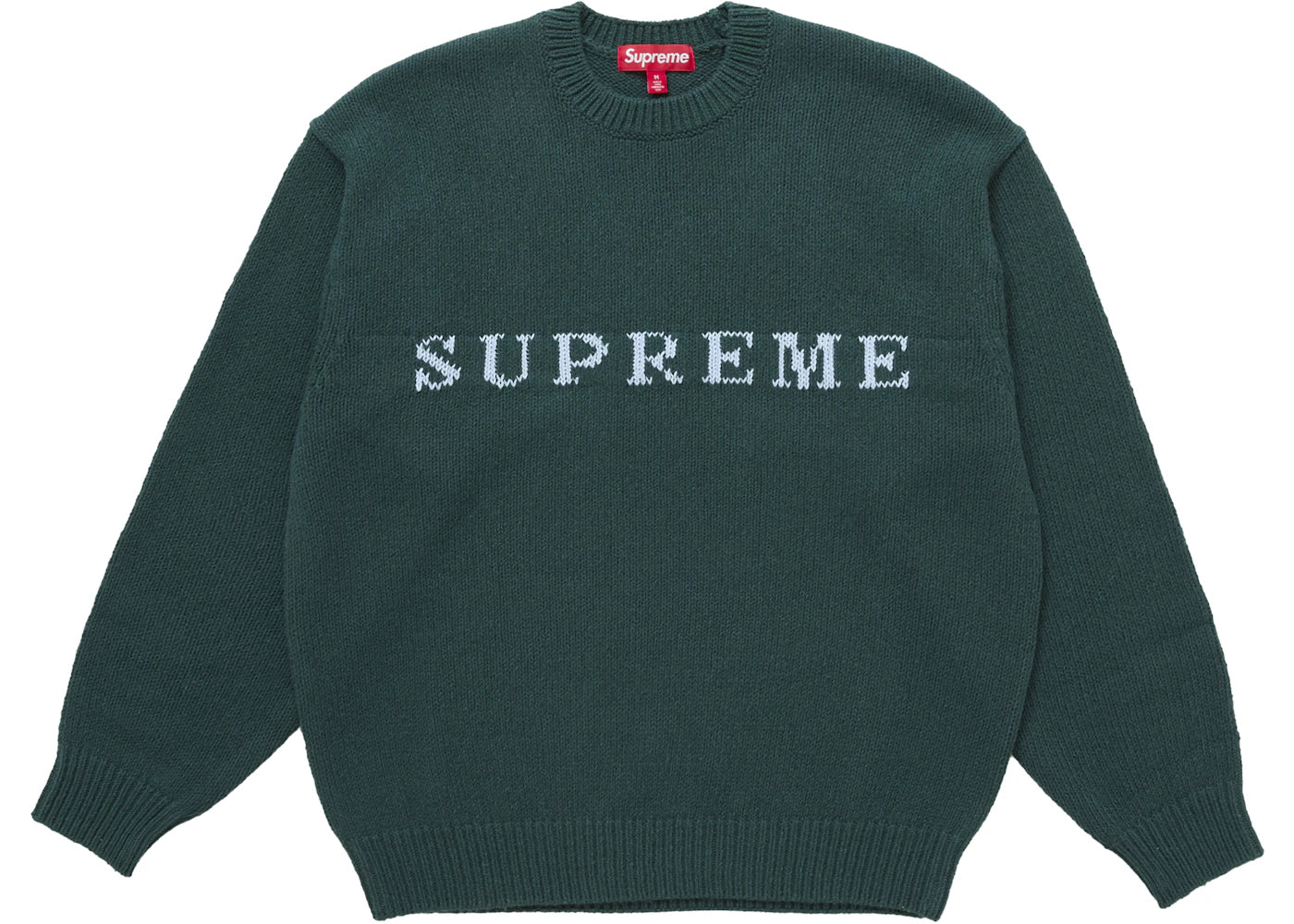 Supreme Contrast Logo Sweater (FW25) Pine
