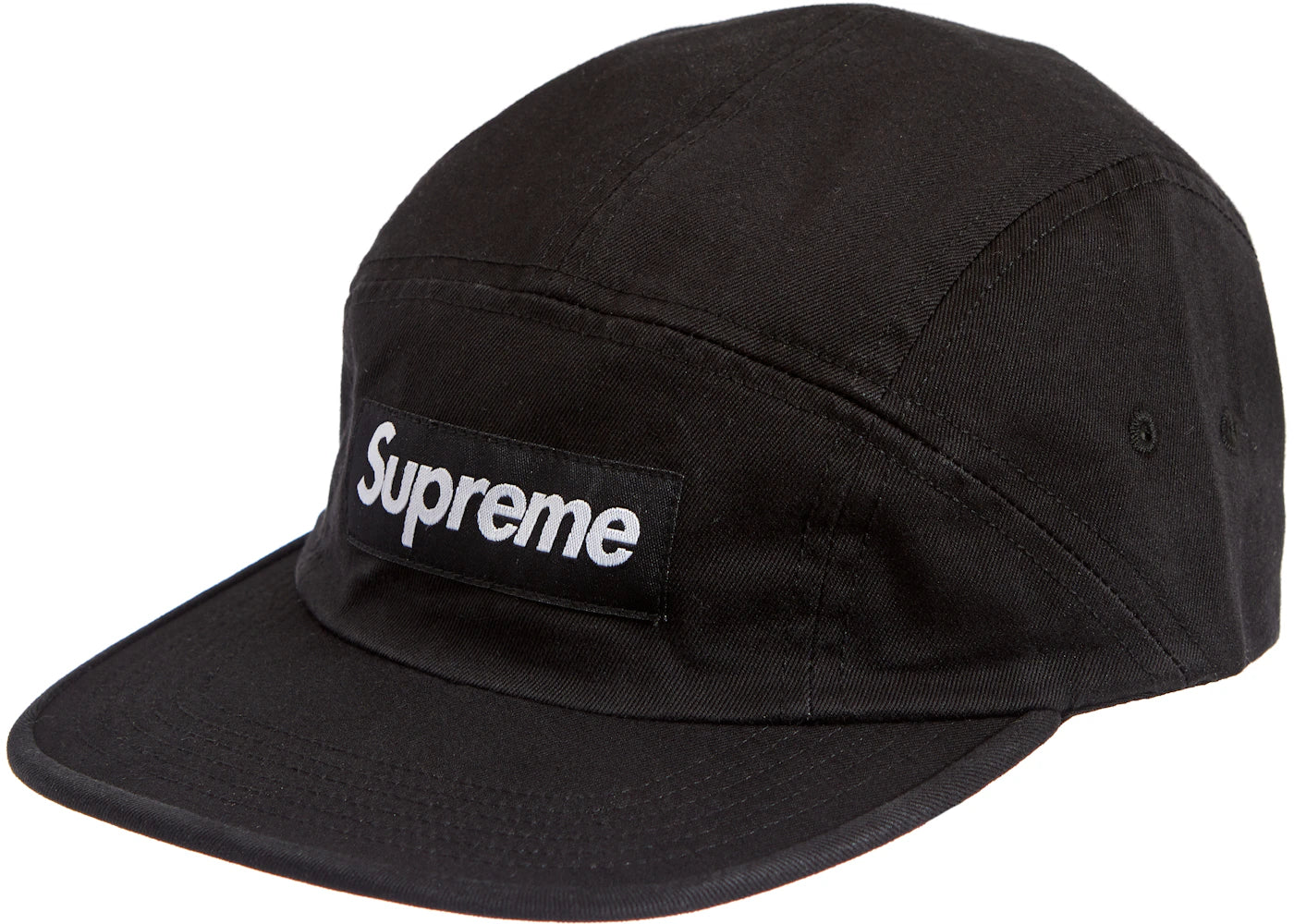 Supreme Contrast Panel Camp Cap Black