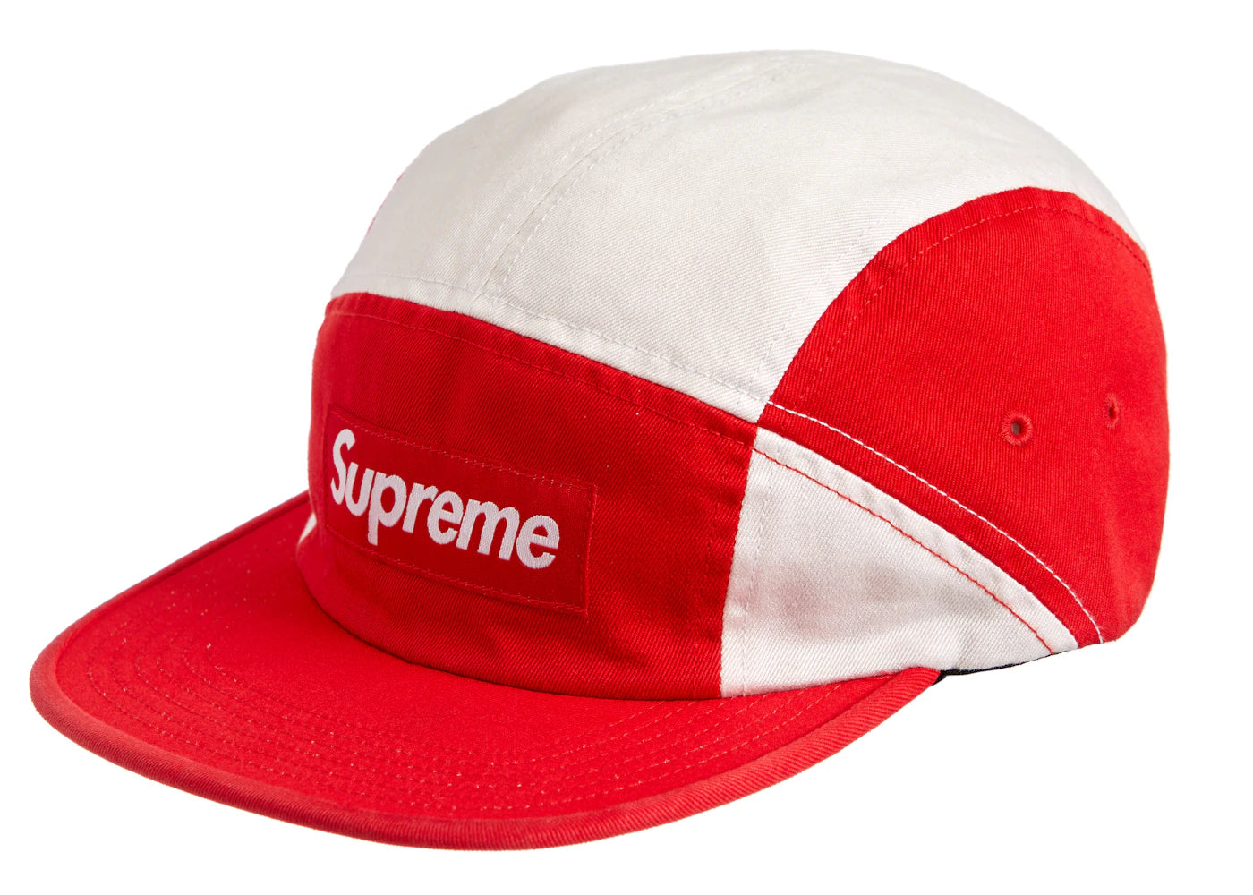 Supreme Contrast Panel Camp Cap Red