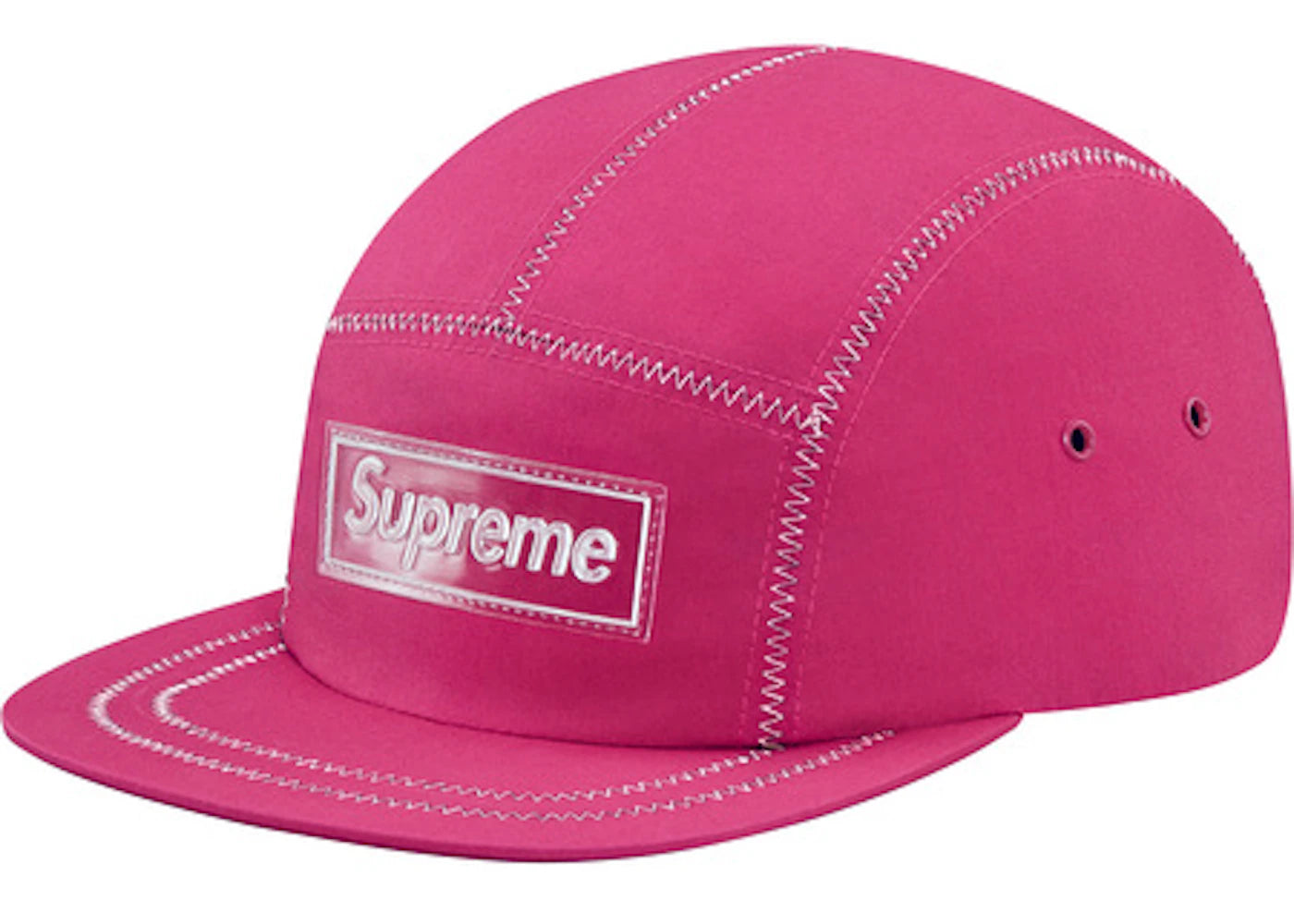 Supreme Contrast Stitch Camp Cap Magenta