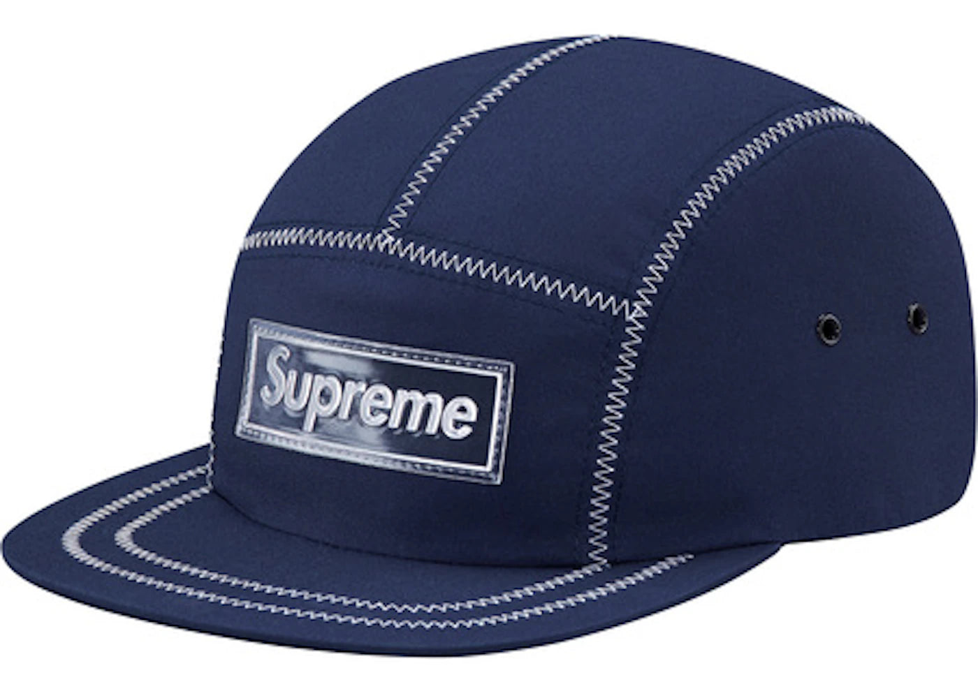 Supreme Contrast Stitch Camp Cap Navy