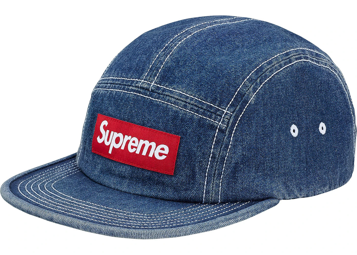 Supreme Contrast Stitch Camp Cap (SS18) Denim