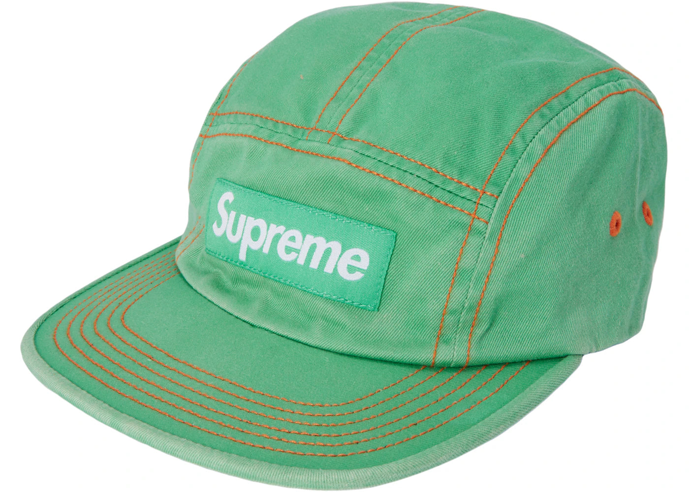 Supreme Contrast Stitch Camp Cap (SS18) Light Kelly