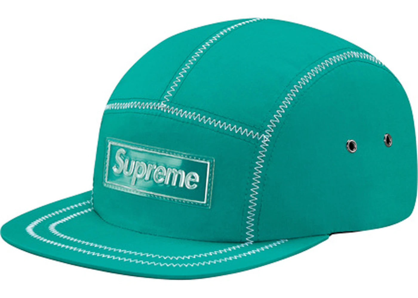 Supreme Contrast Stitch Camp Cap Teal