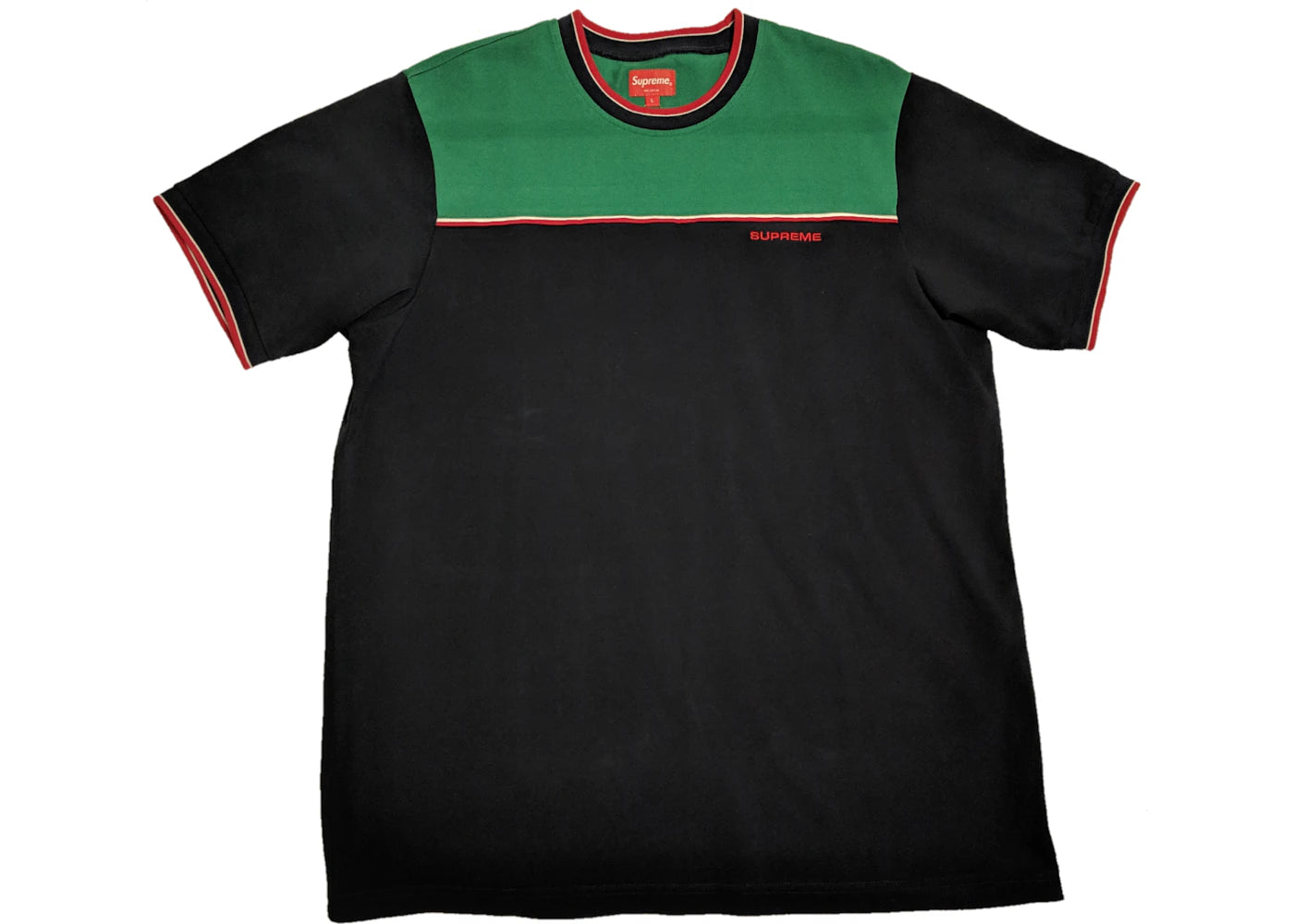 Supreme Contrast Yoke Pique Top Light Navy