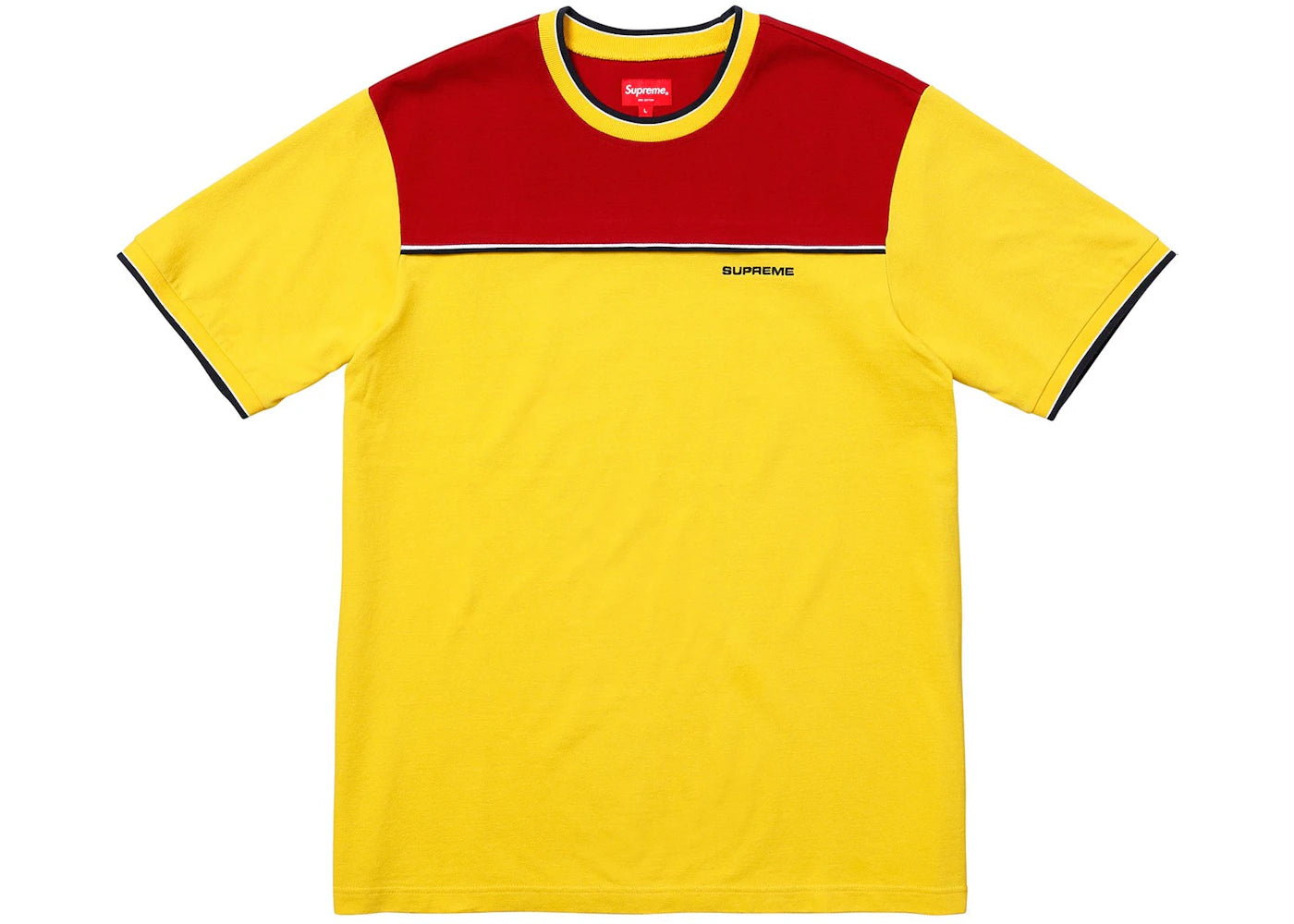 Supreme Contrast Yoke Pique Top Yellow