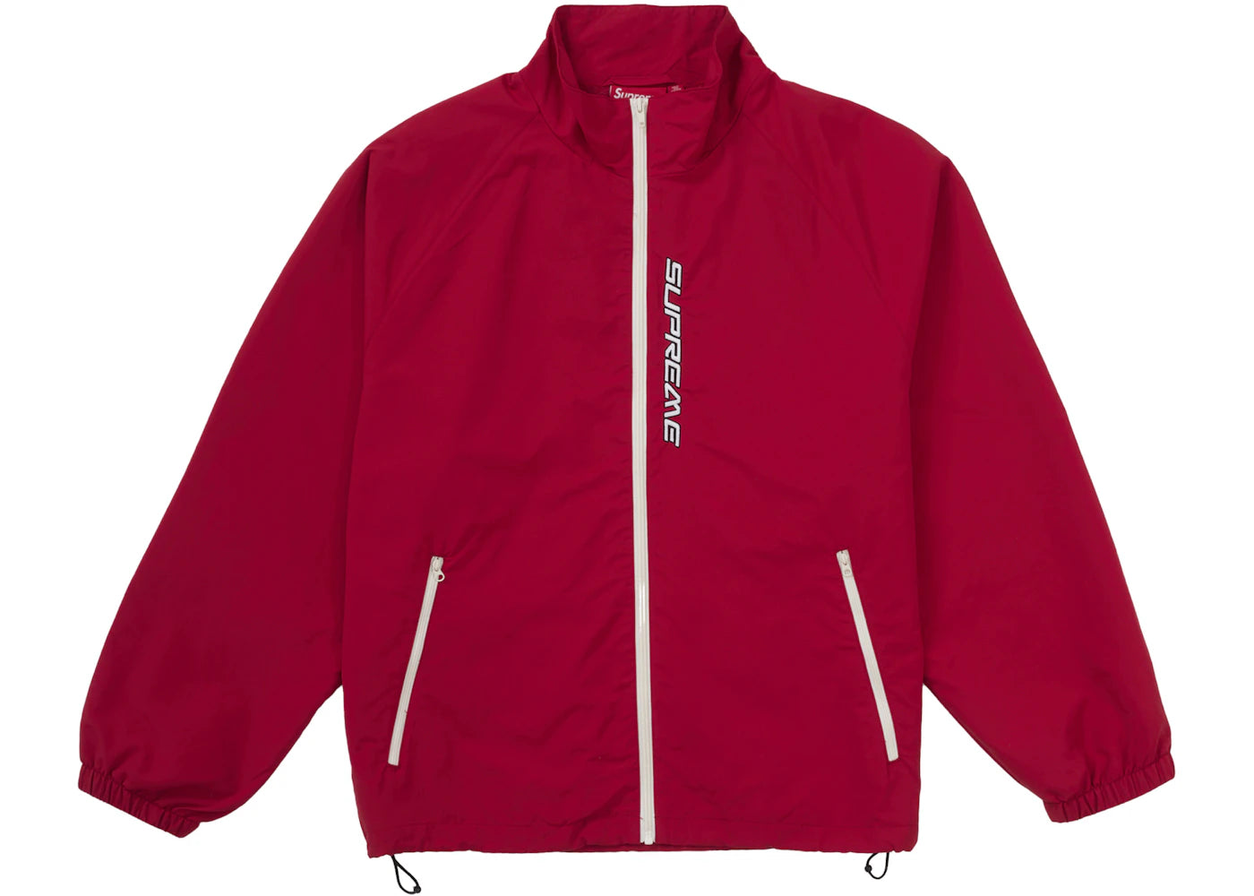 Supreme Contrast Zip Track Jacket Red