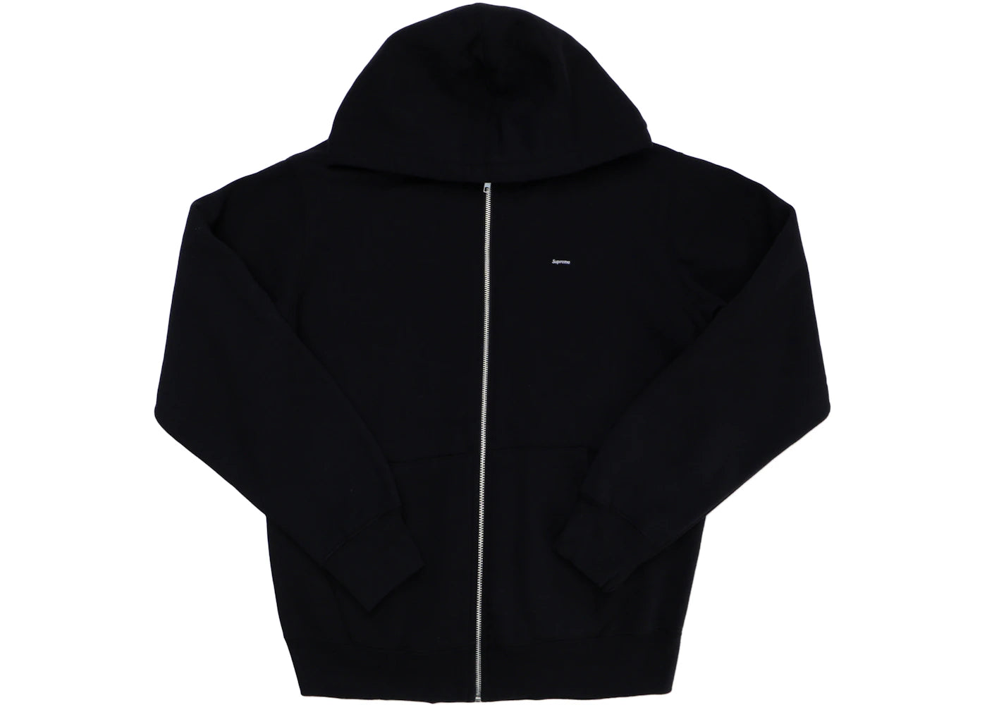 Supreme Contrast Zip Up Hooded Sweatshirt Black