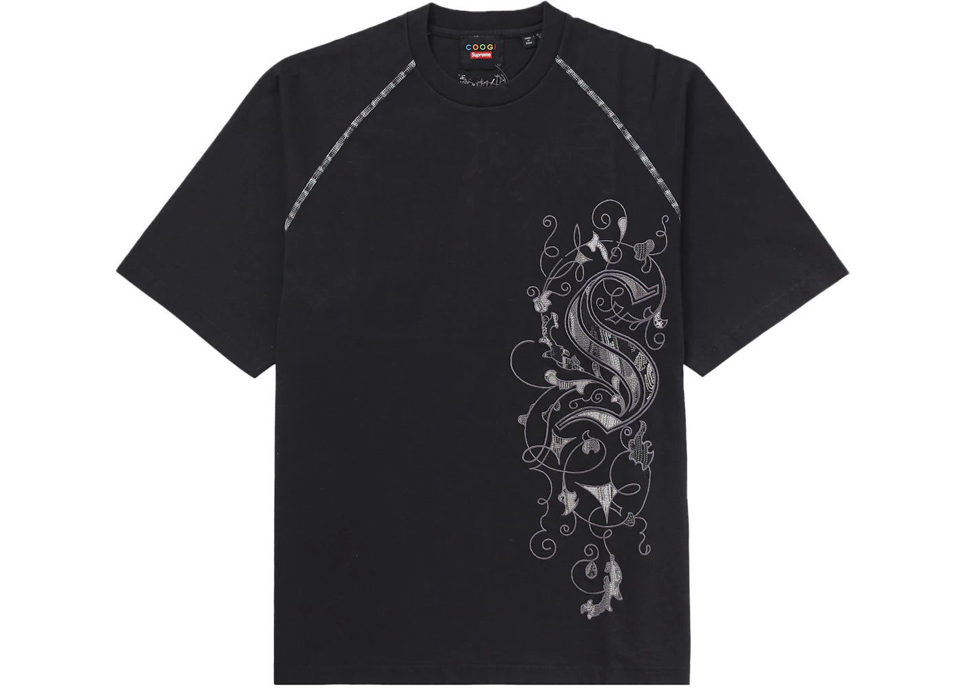 Supreme Coogi Raglan S/S Top Black