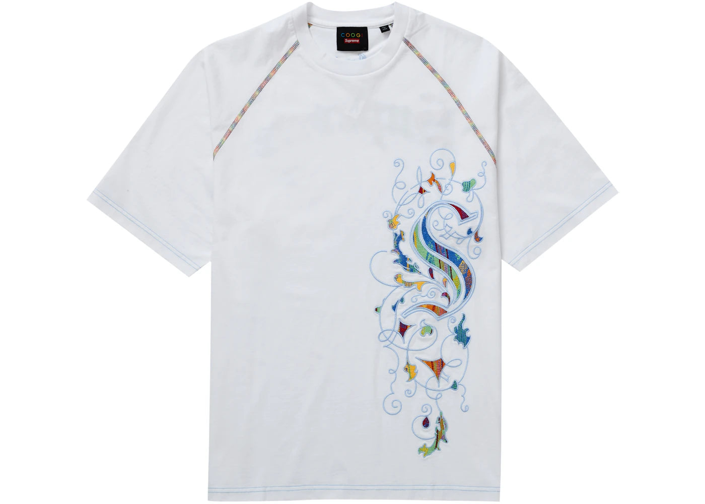 Supreme Coogi Raglan S/S Top White