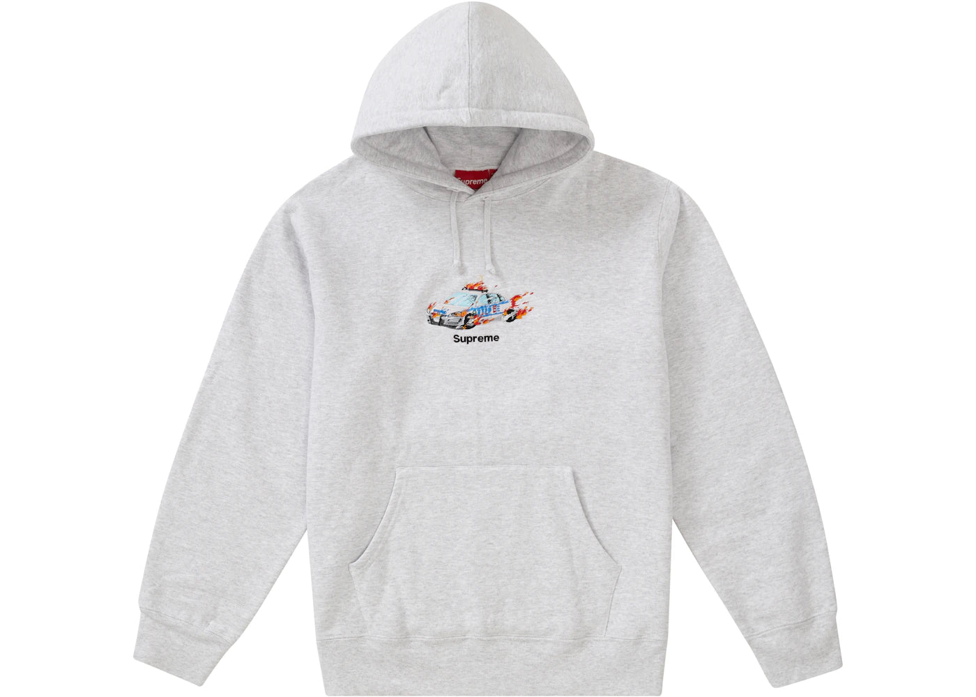 Supreme Cop Car Hooded Sweatshirt Ash Grey