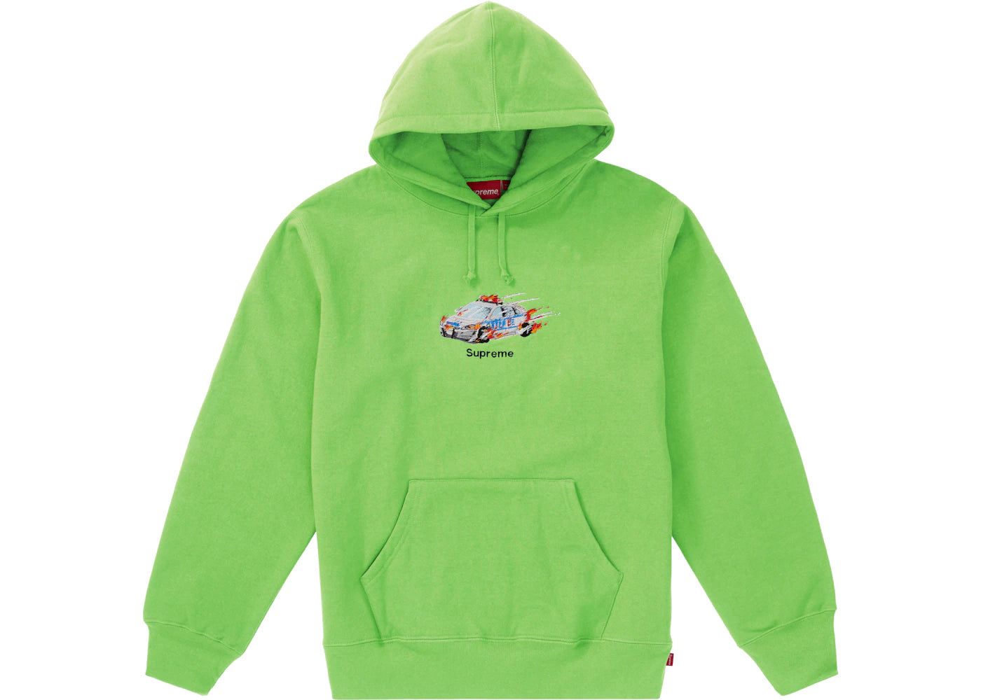 Supreme Cop Car Hooded Sweatshirt Bright Green