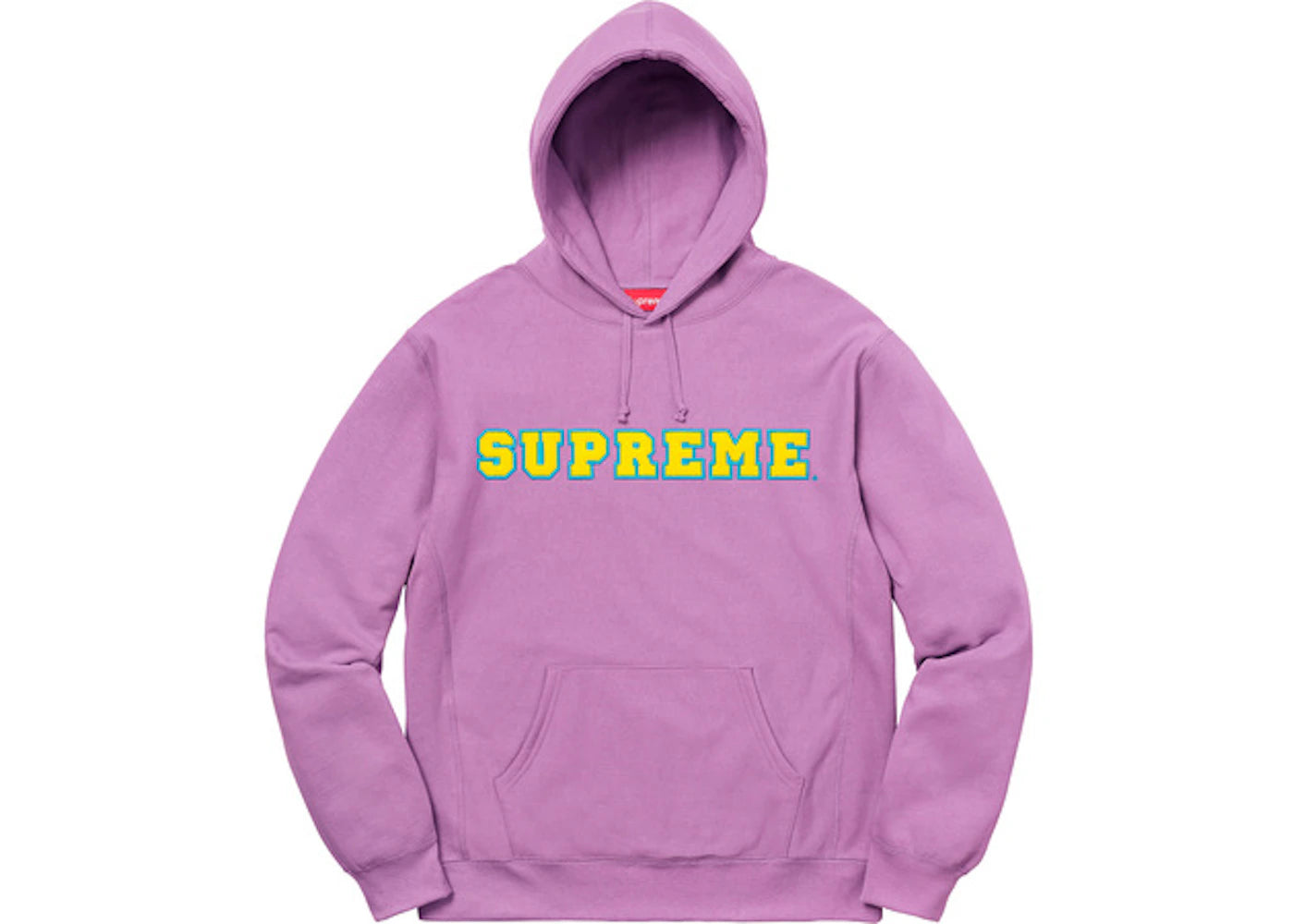 Supreme Cord Collegiate Logo Hooded Sweatshirt Violet