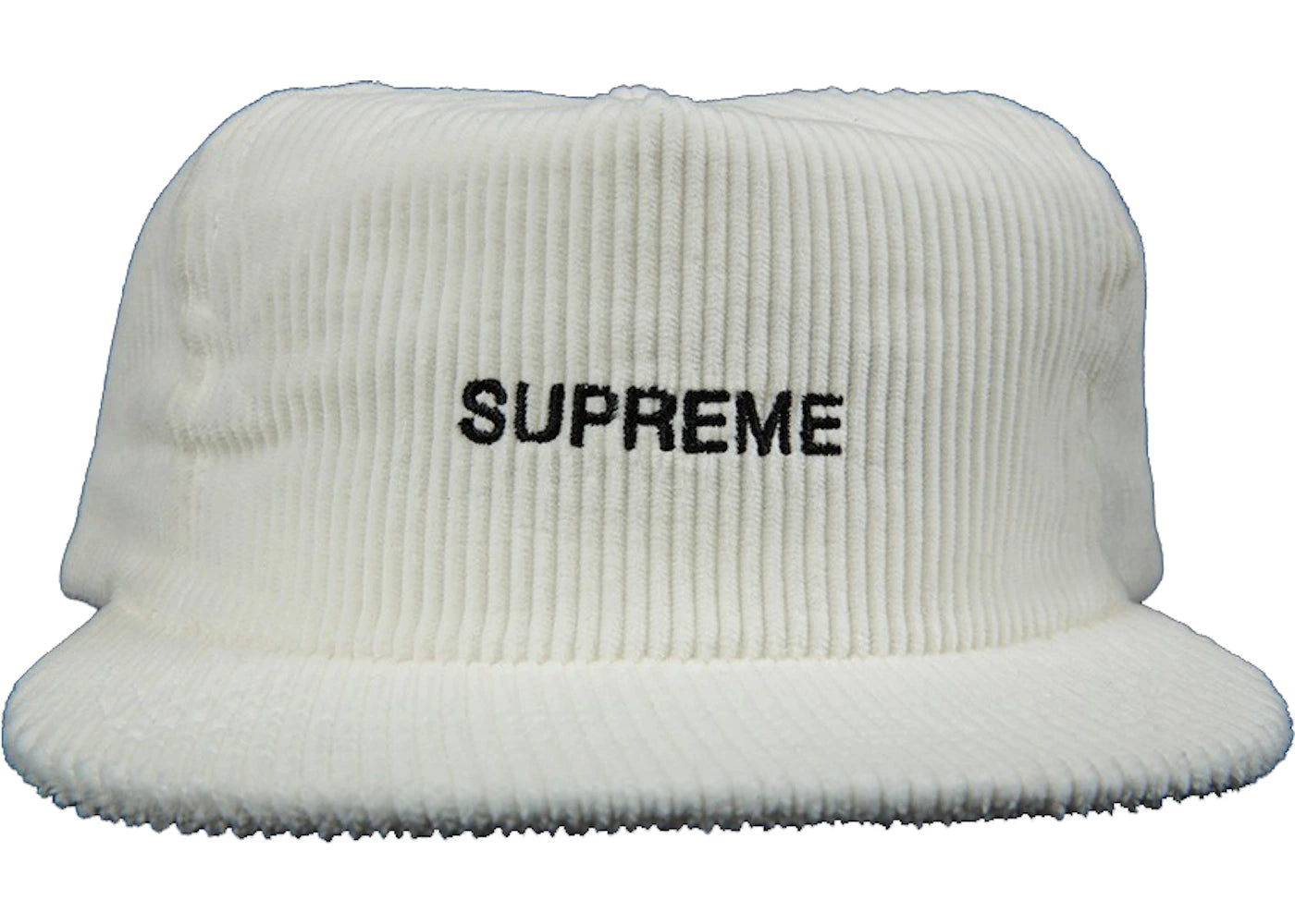 Supreme Corduroy 5 Panel Cap White