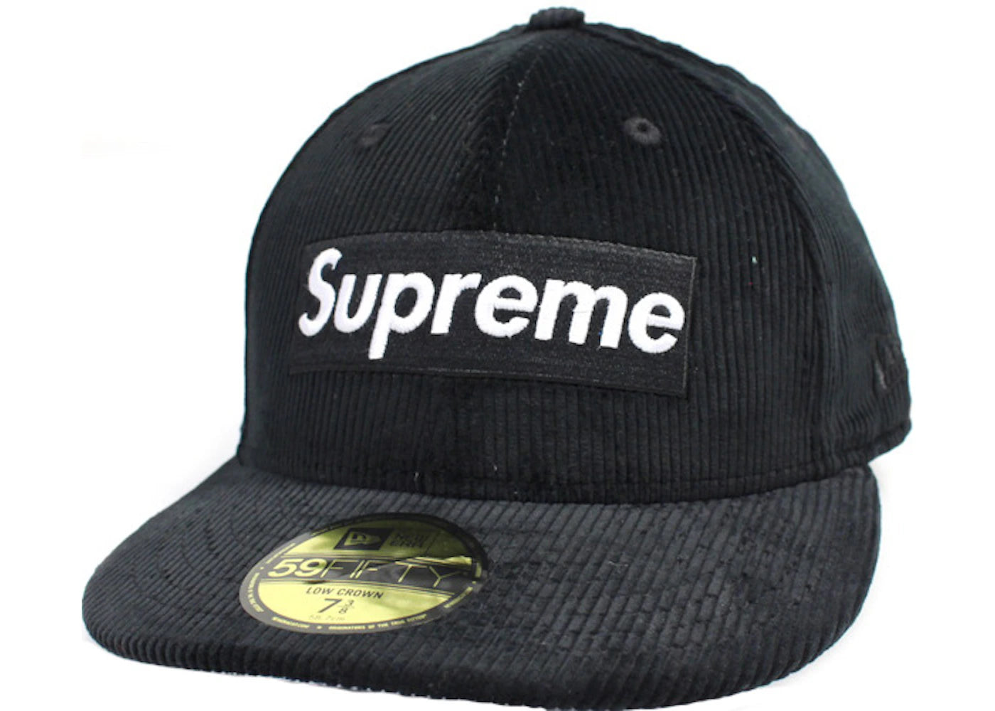 Supreme Corduroy Box Logo Hat Black