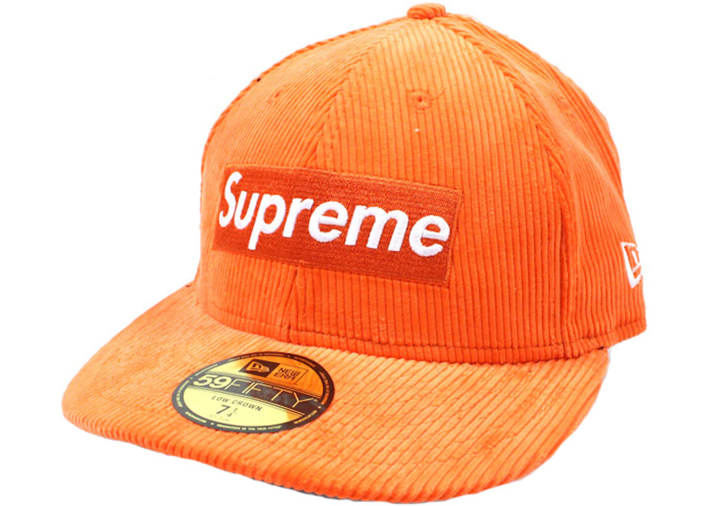 Supreme Corduroy Box Logo Hat Orange