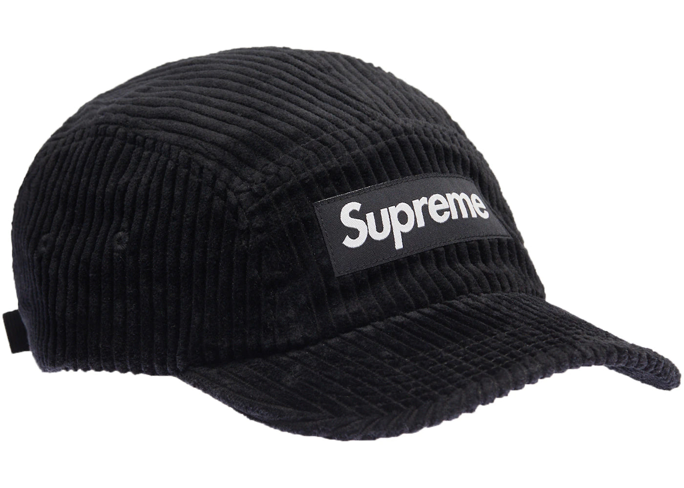 Supreme Corduroy Camp Cap Cap (SS22) Black