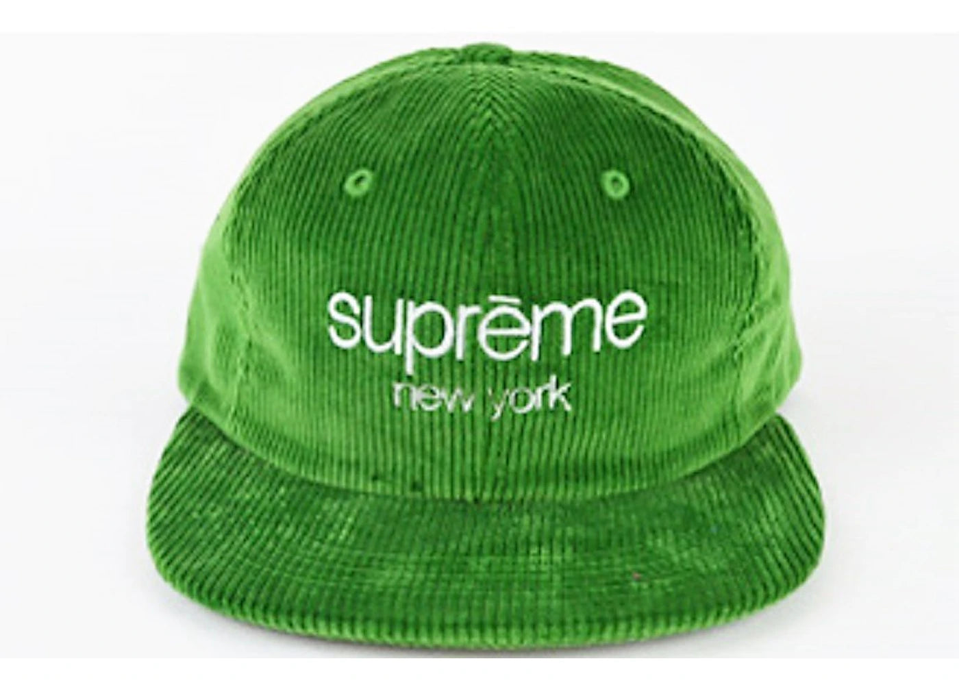 Supreme Corduroy Classic Logo Camp Cap Green