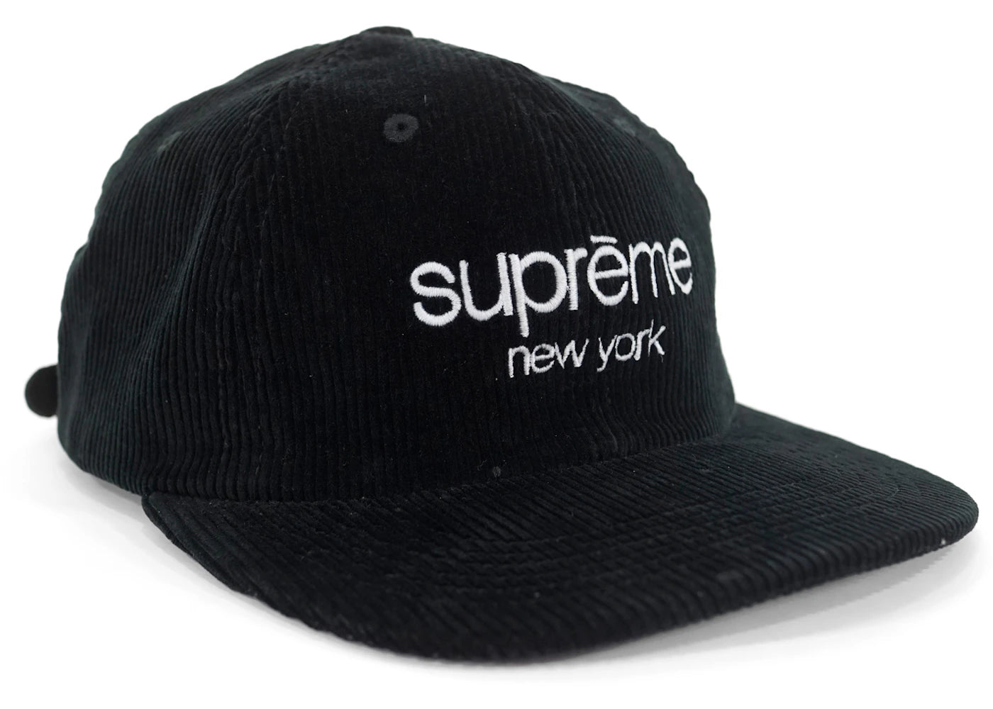 Supreme Corduroy Classic Logo Cap Black