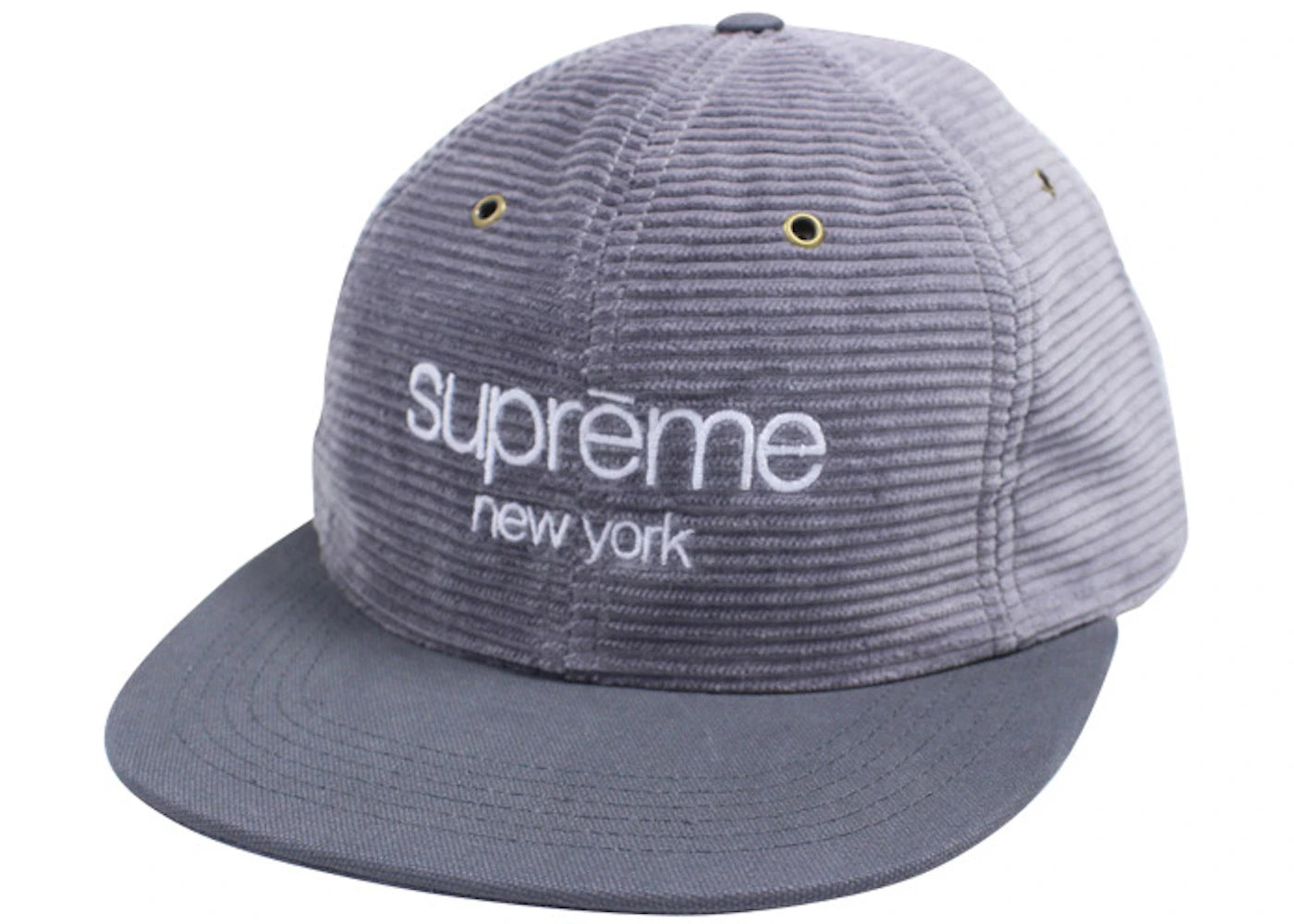 Supreme Corduroy Classic Logo Cap Grey