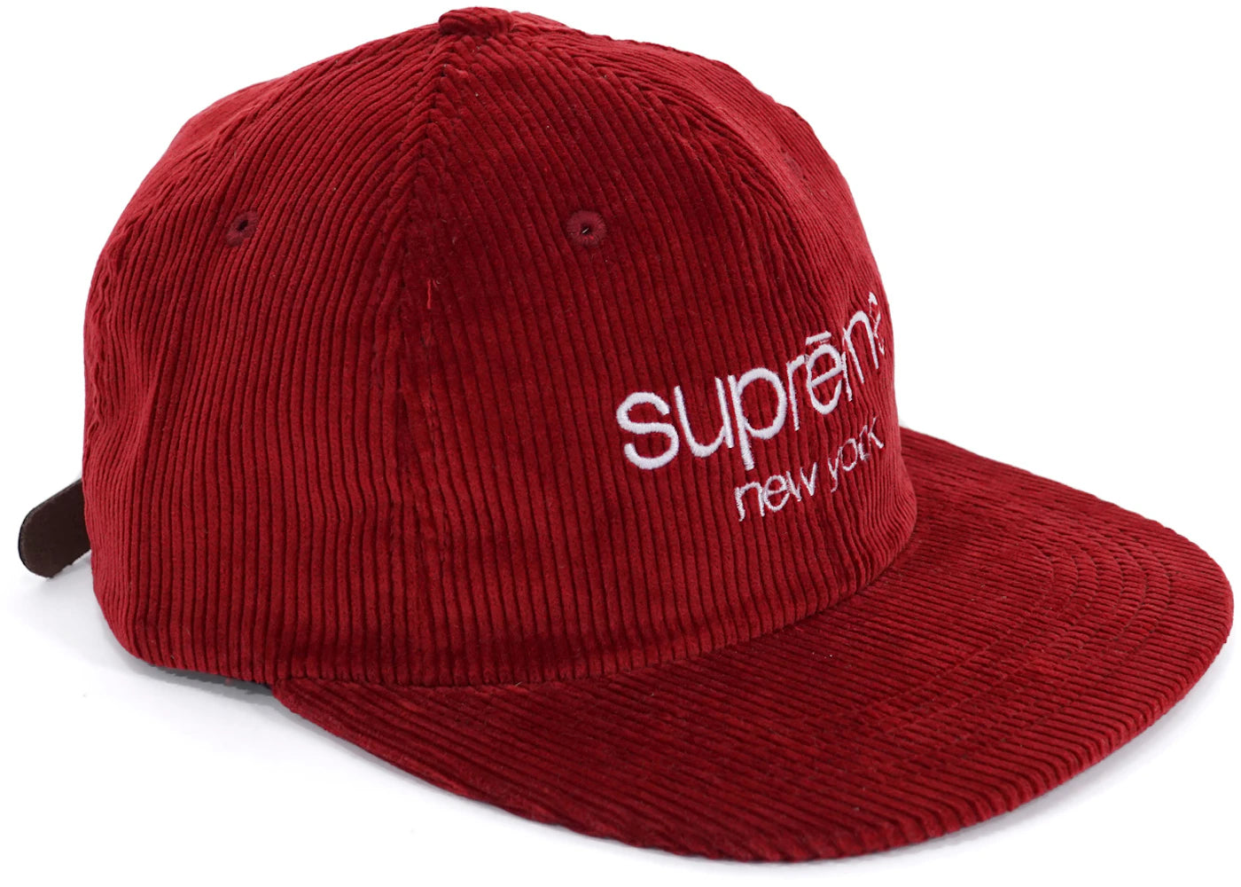 Supreme Corduroy Classic Logo Cap Red