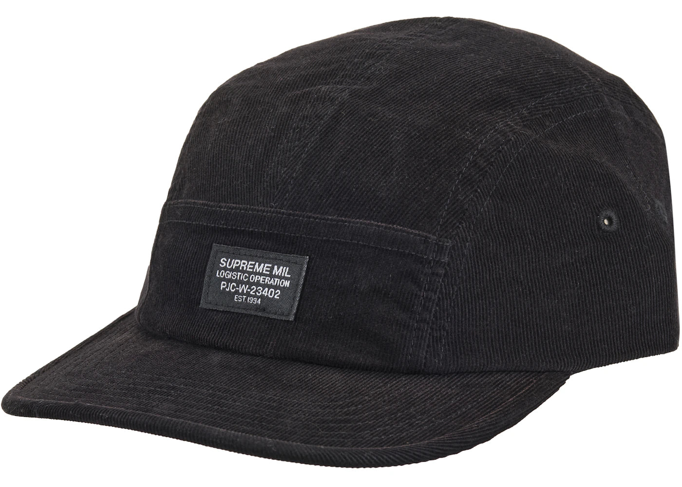 Supreme Corduroy Pocket Camp Cap (FW24) Black