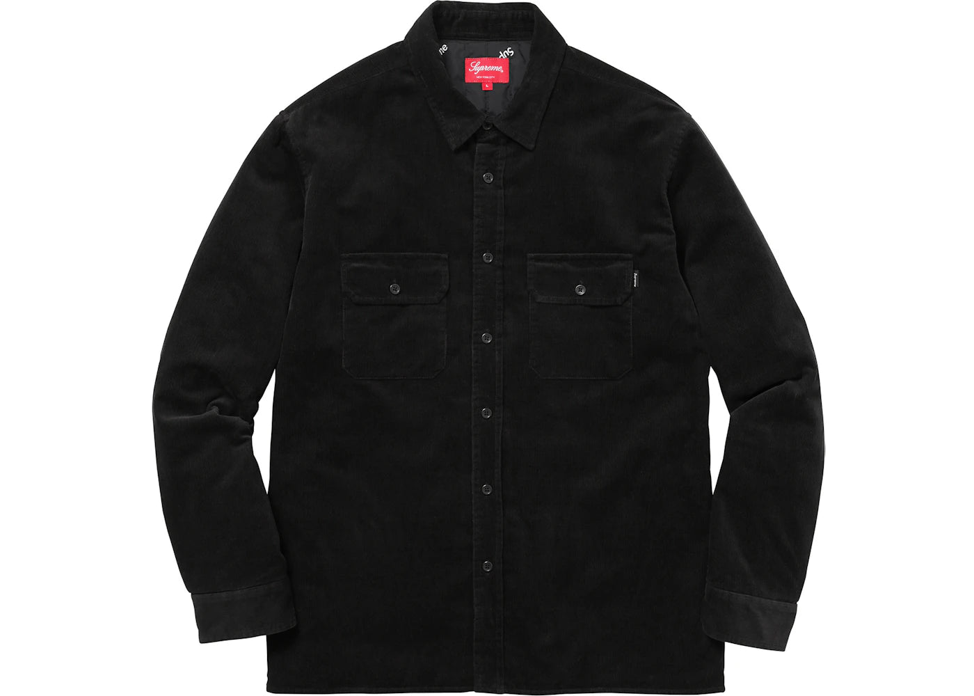 Supreme Corduroy Quilted Shirt Black