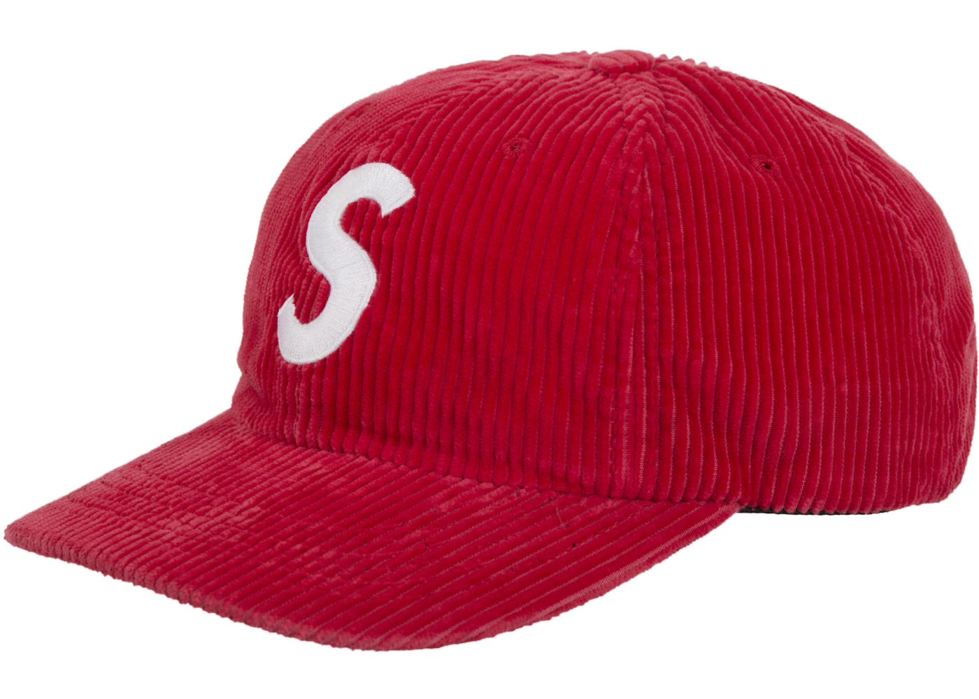 Supreme Corduroy S Logo 6-Panel (FW24) Bright Red