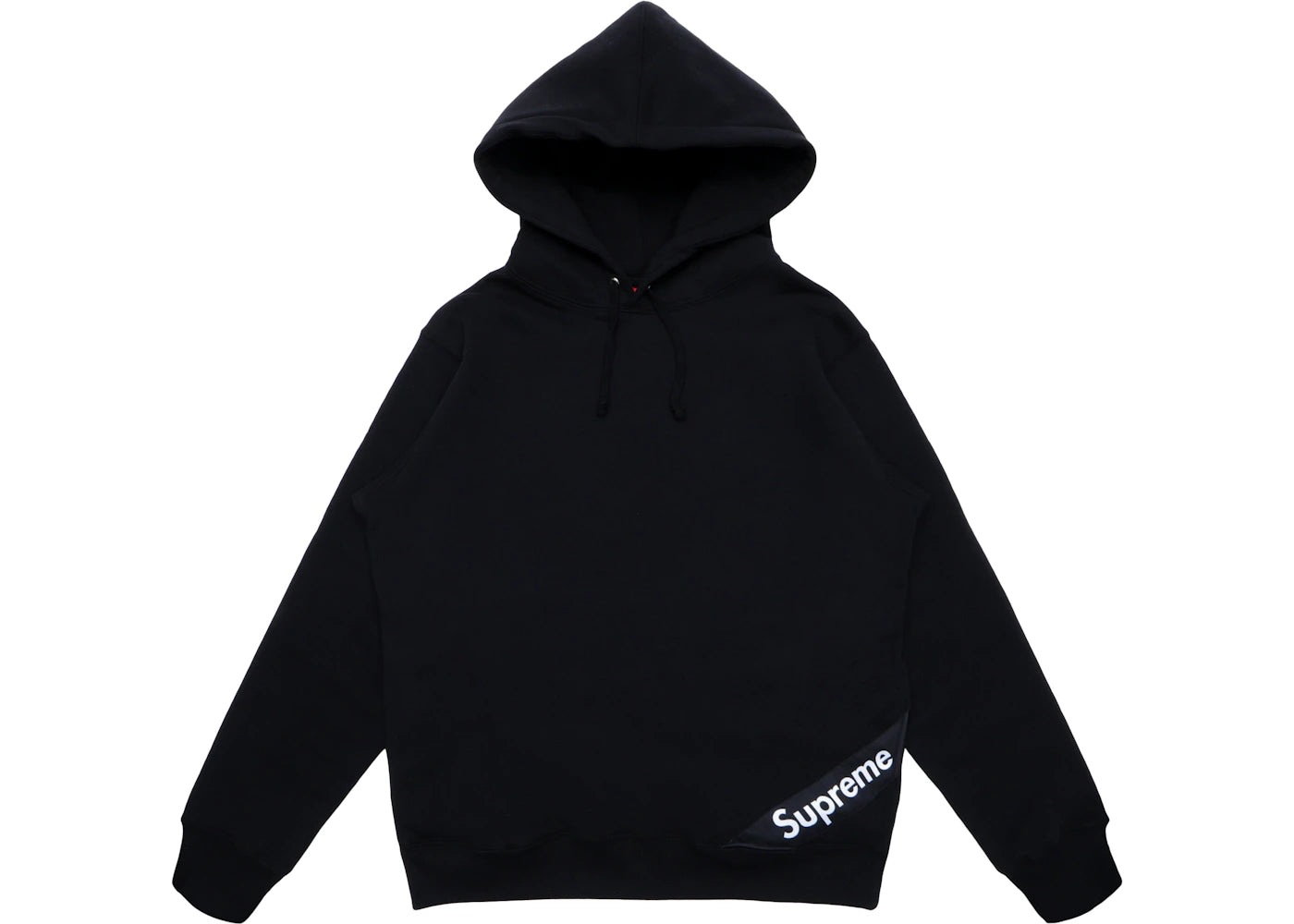 Supreme Corner Label Hooded Sweatshirt Black