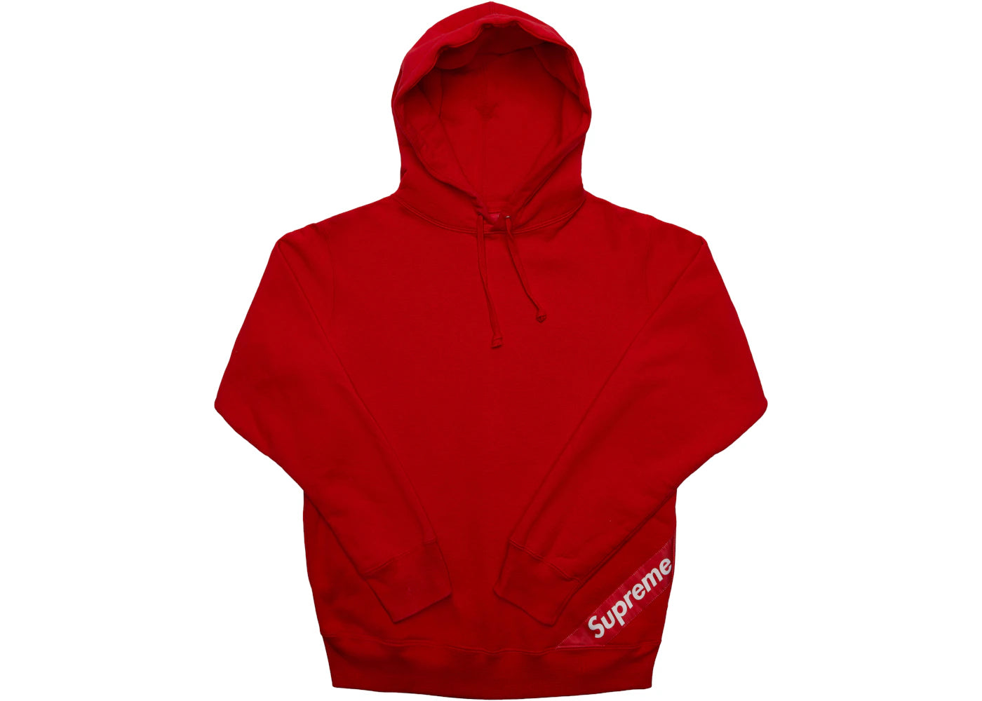 Supreme Corner Label Hooded Sweatshirt Red