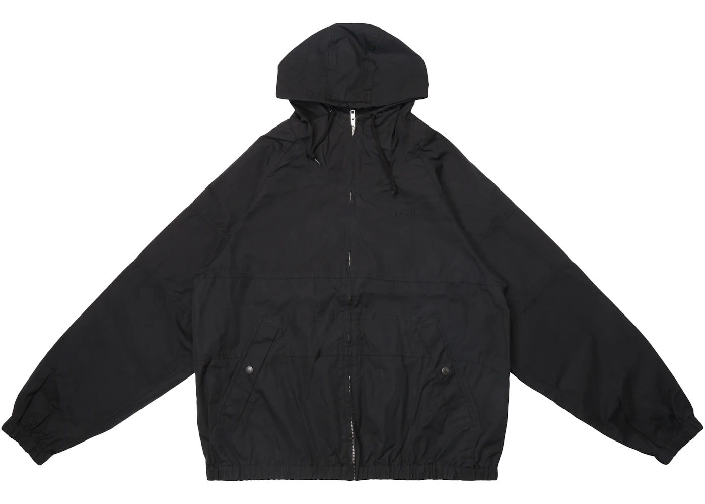 Supreme Cotton Hooded Raglan Jacket Black