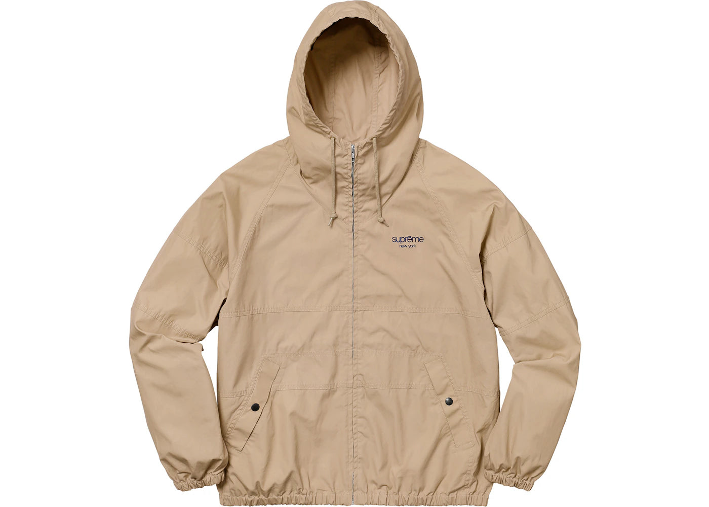 Supreme Cotton Hooded Raglan Jacket Light Khaki