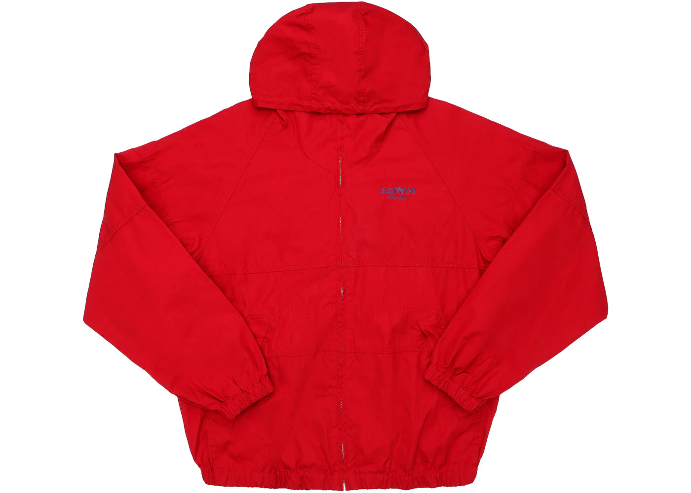 Supreme Cotton Hooded Raglan Jacket Red