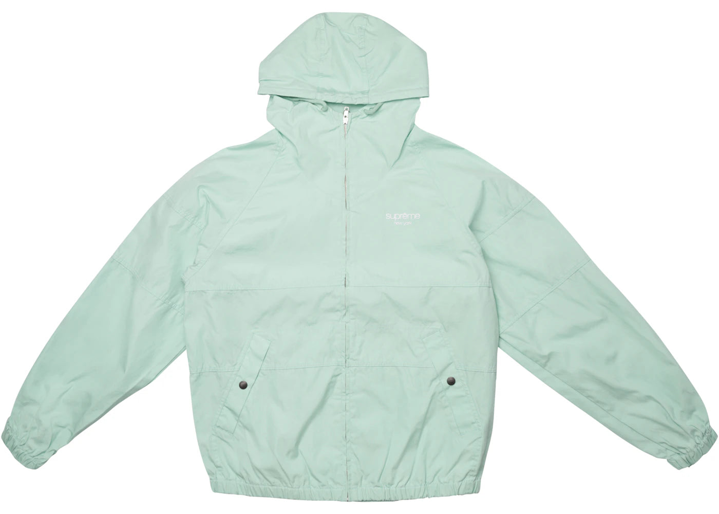 Supreme Cotton Hooded Raglan Jacket Sea Foam