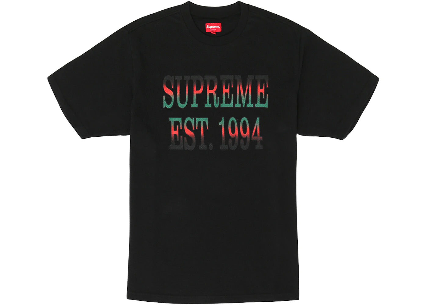 Supreme Cotton Mesh Gradient Logo S/S Top Black