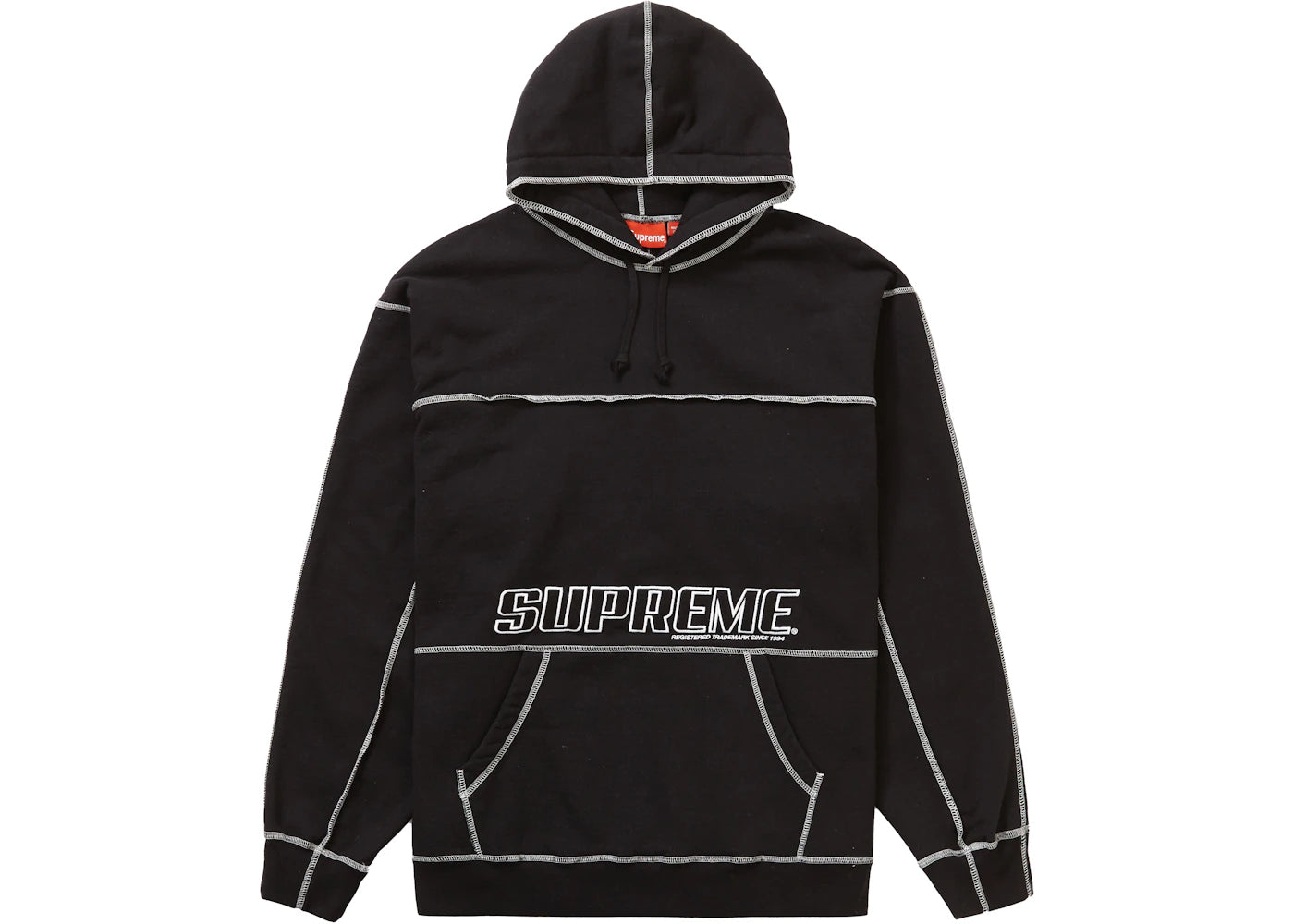 Supreme Coverstitch Hooded Sweatshirt Black