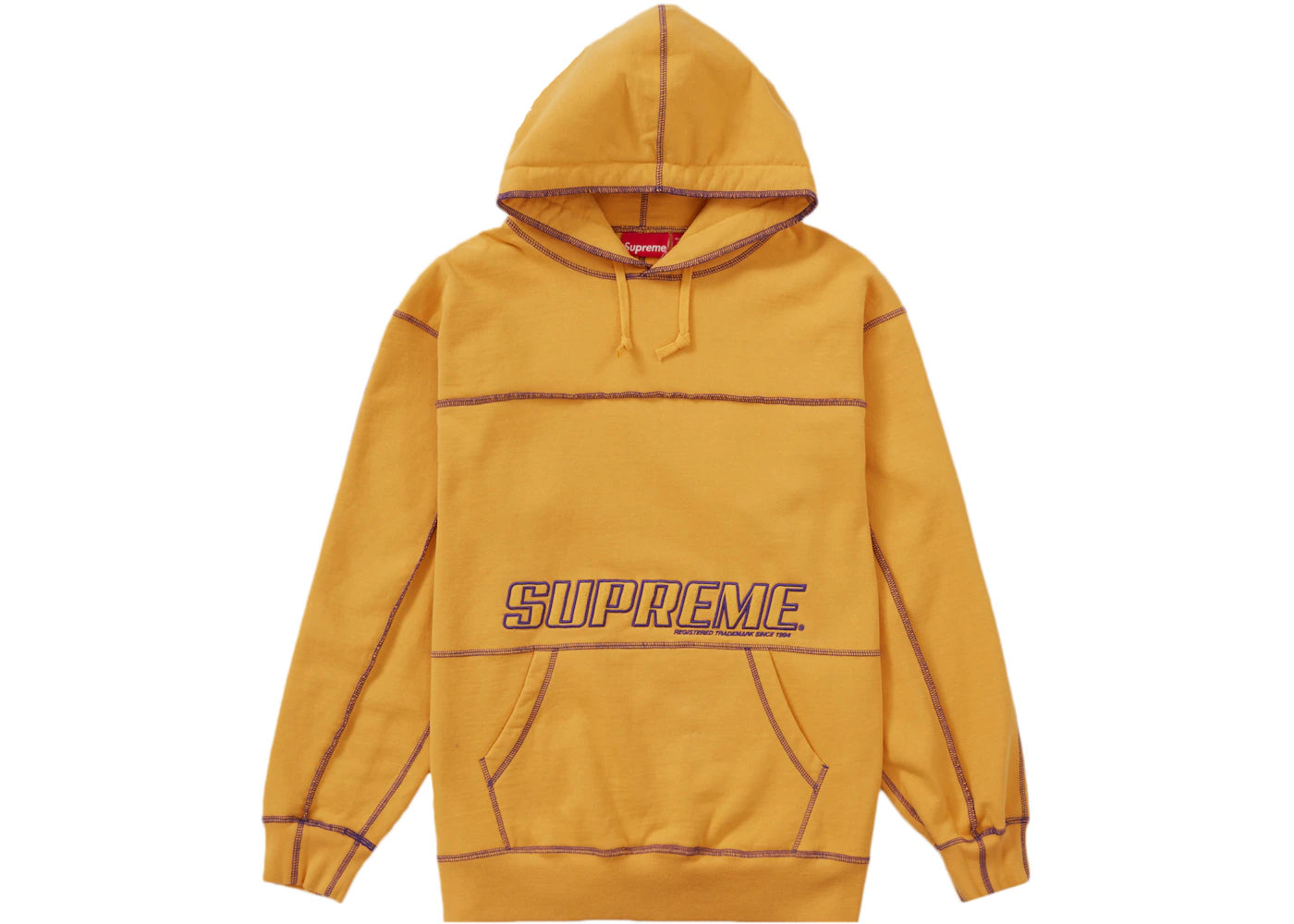 Supreme Coverstitch Hooded Sweatshirt Dusty Gold