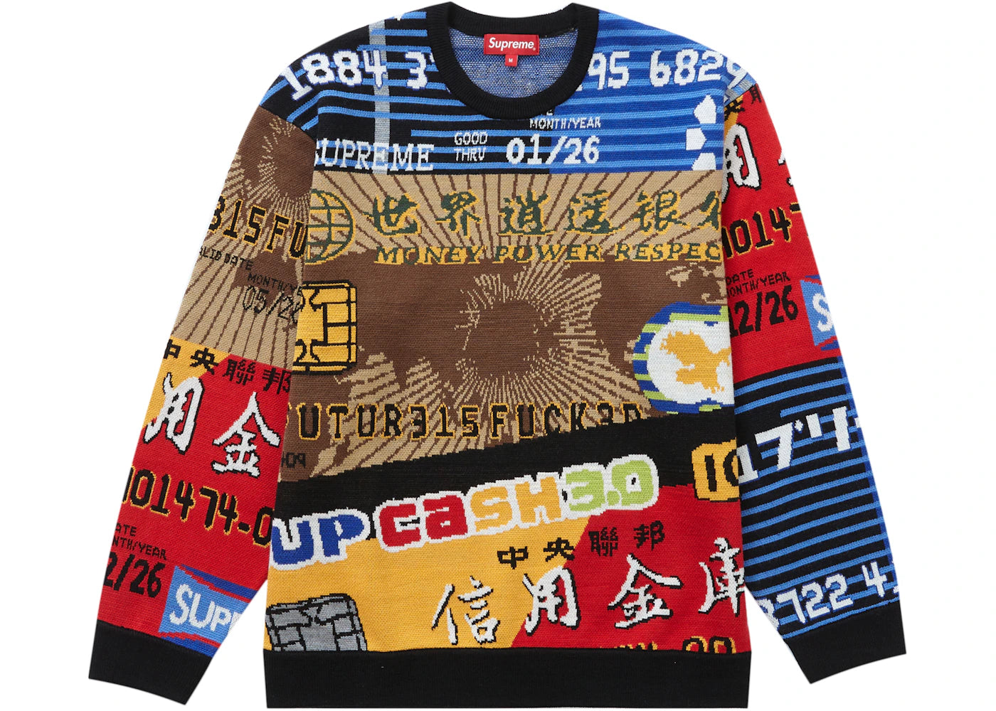 Supreme Credit Cards Sweater Black