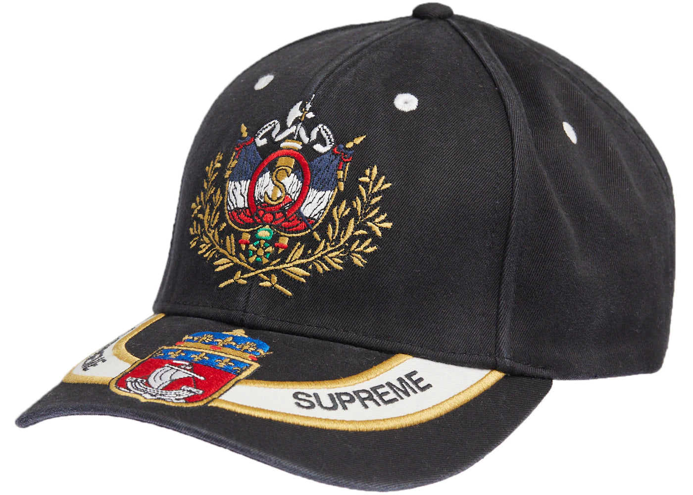 Supreme Crest 6-Panel Black