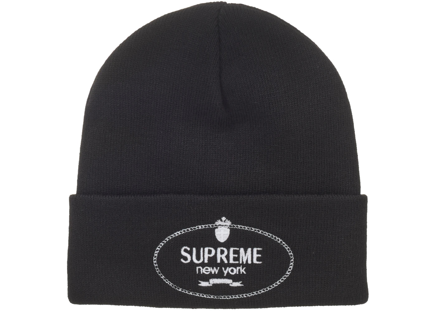 Supreme Crest Beanie Black