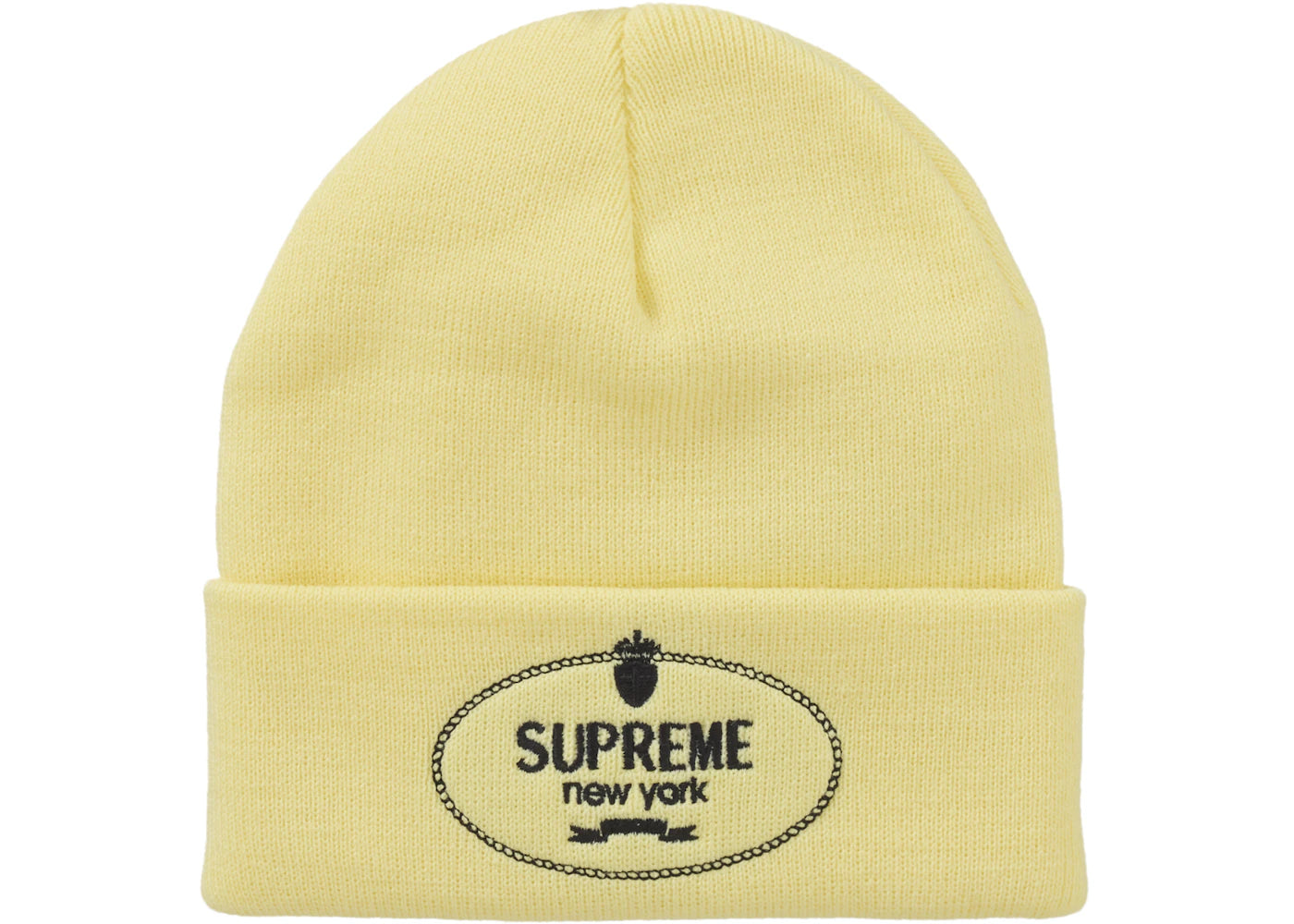 Supreme Crest Beanie Pale Yellow