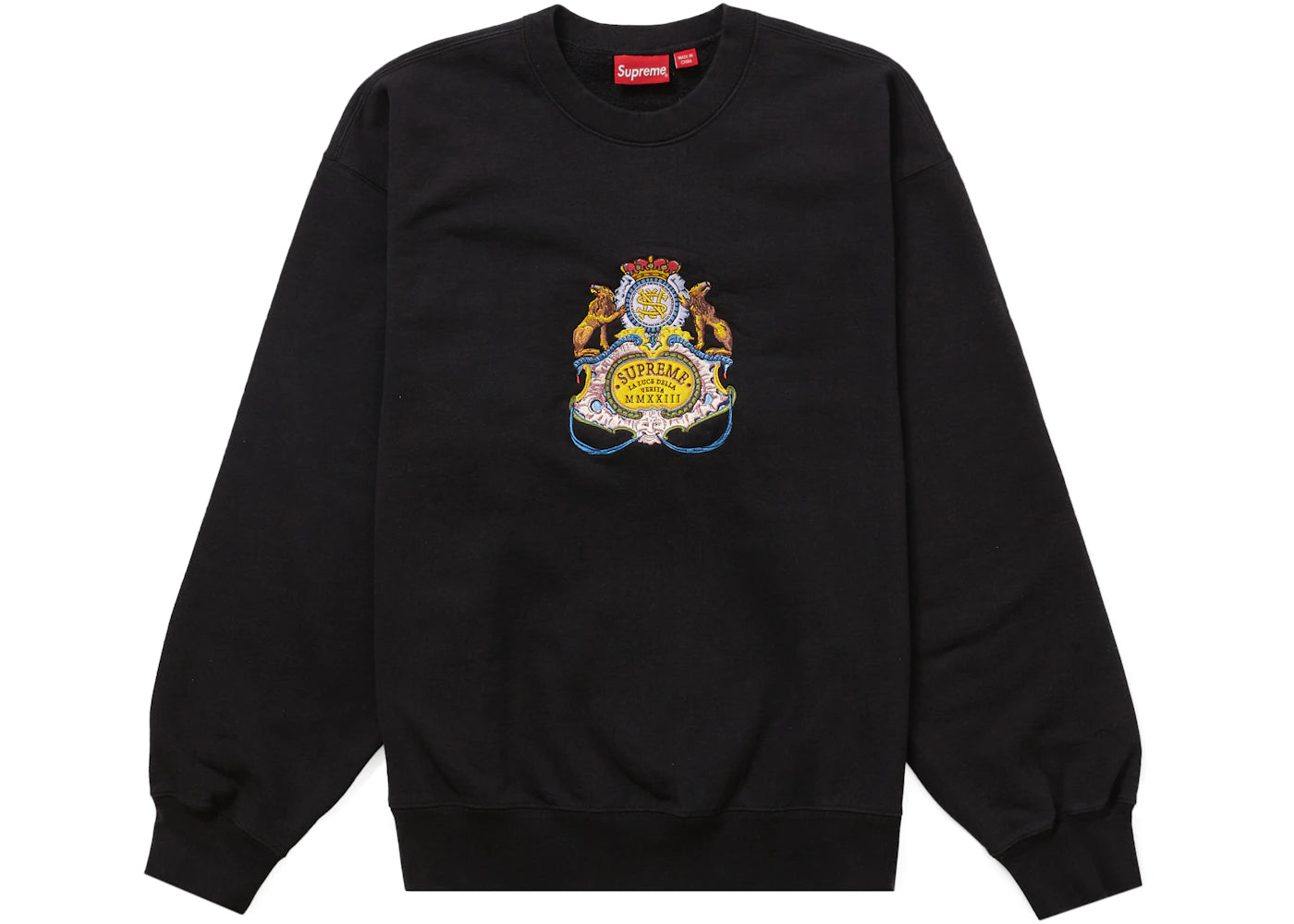 Supreme Crest Crewneck Black