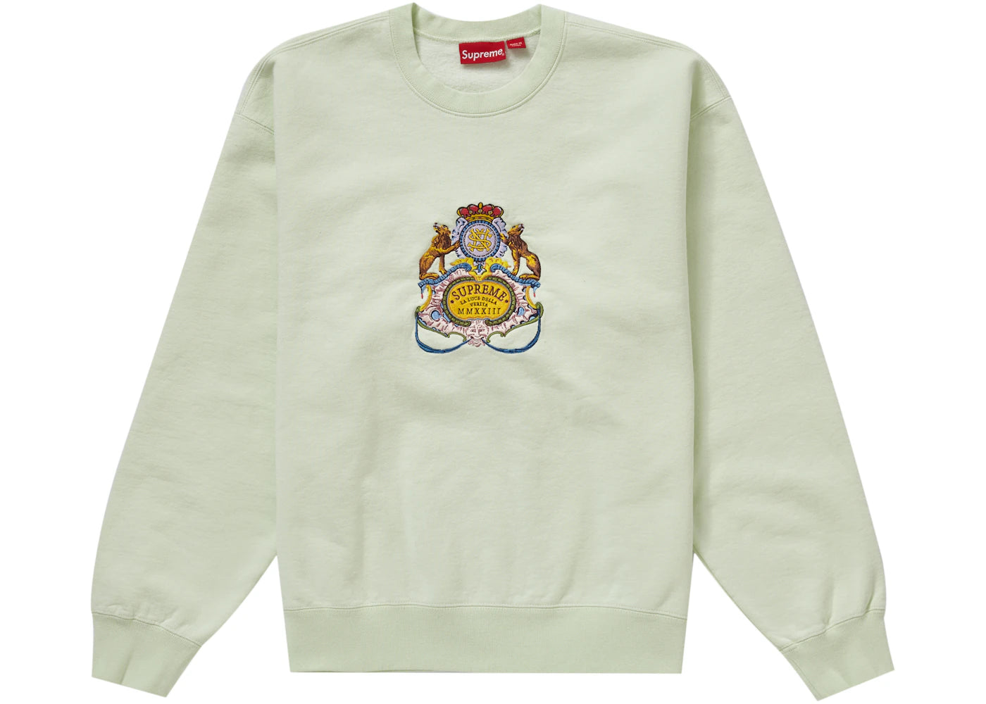 Supreme Crest Crewneck Light Green