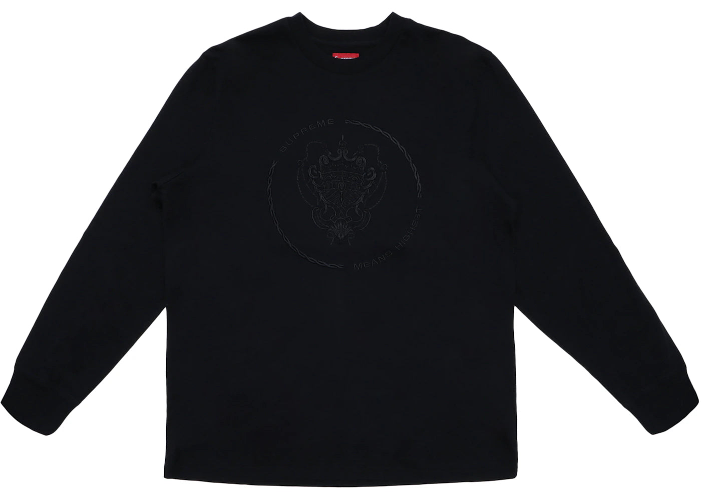 Supreme Crest L/S Top Black