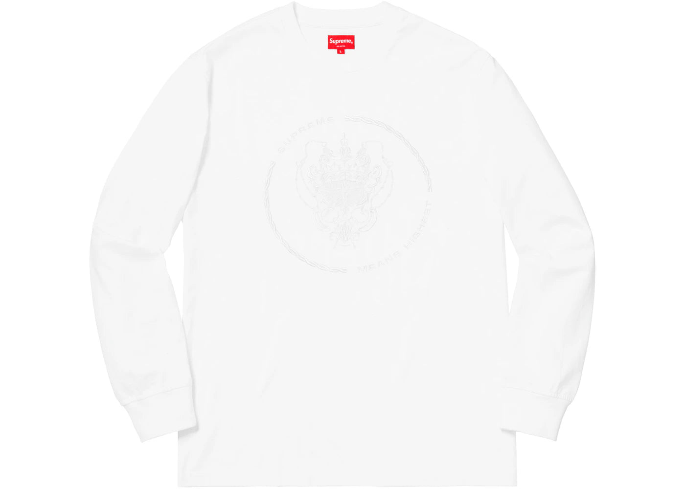 Supreme Crest L/S Top White